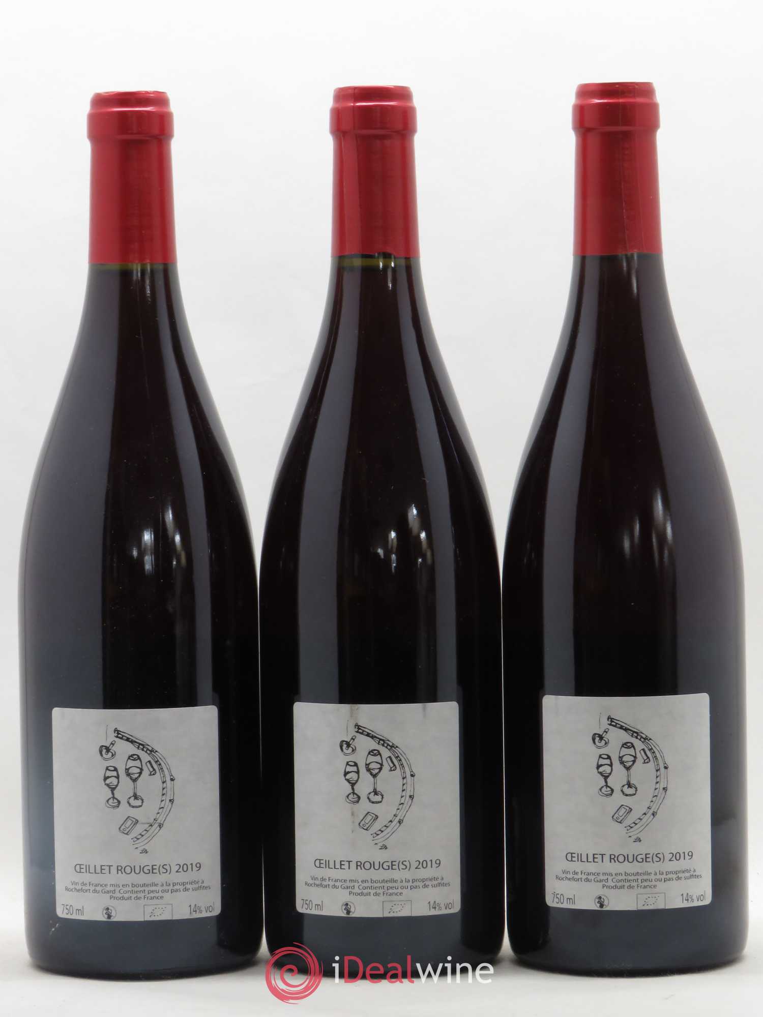 Vin de France Clos des Grillons Oeillet Rouges 2019 - Lot of 3 bottles - 1