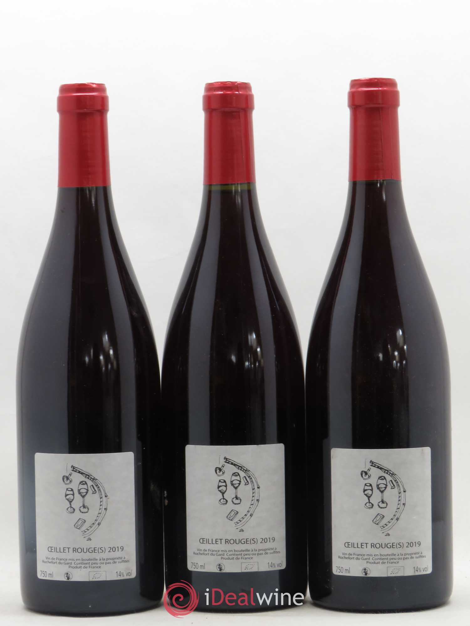 Vin de France Clos des Grillons Oeillet Rouges 2019 - Lot of 3 bottles - 1