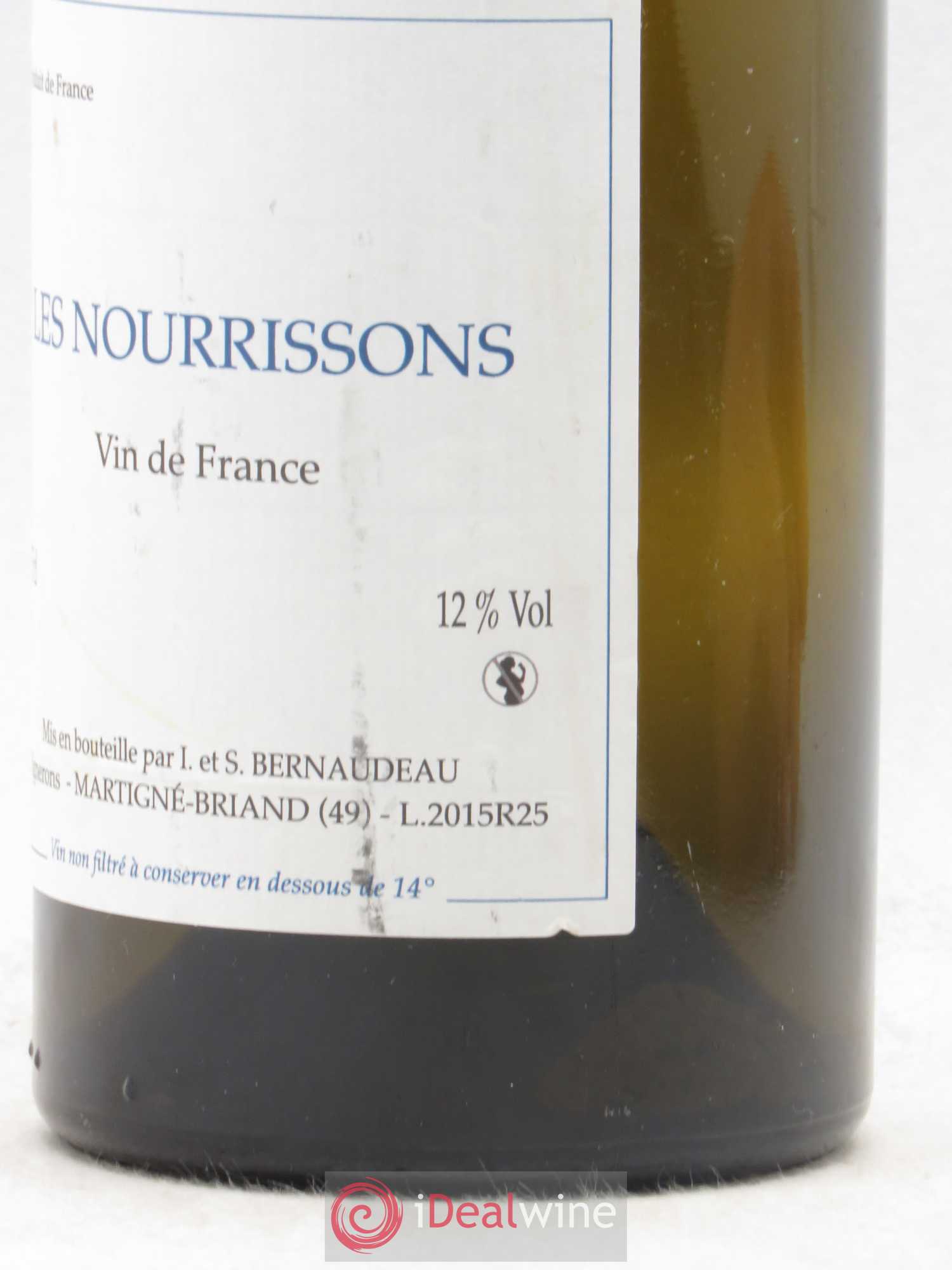 Vin de France Les Nourrissons Stéphane Bernaudeau 2015 - Lot de 1 bouteille - 1