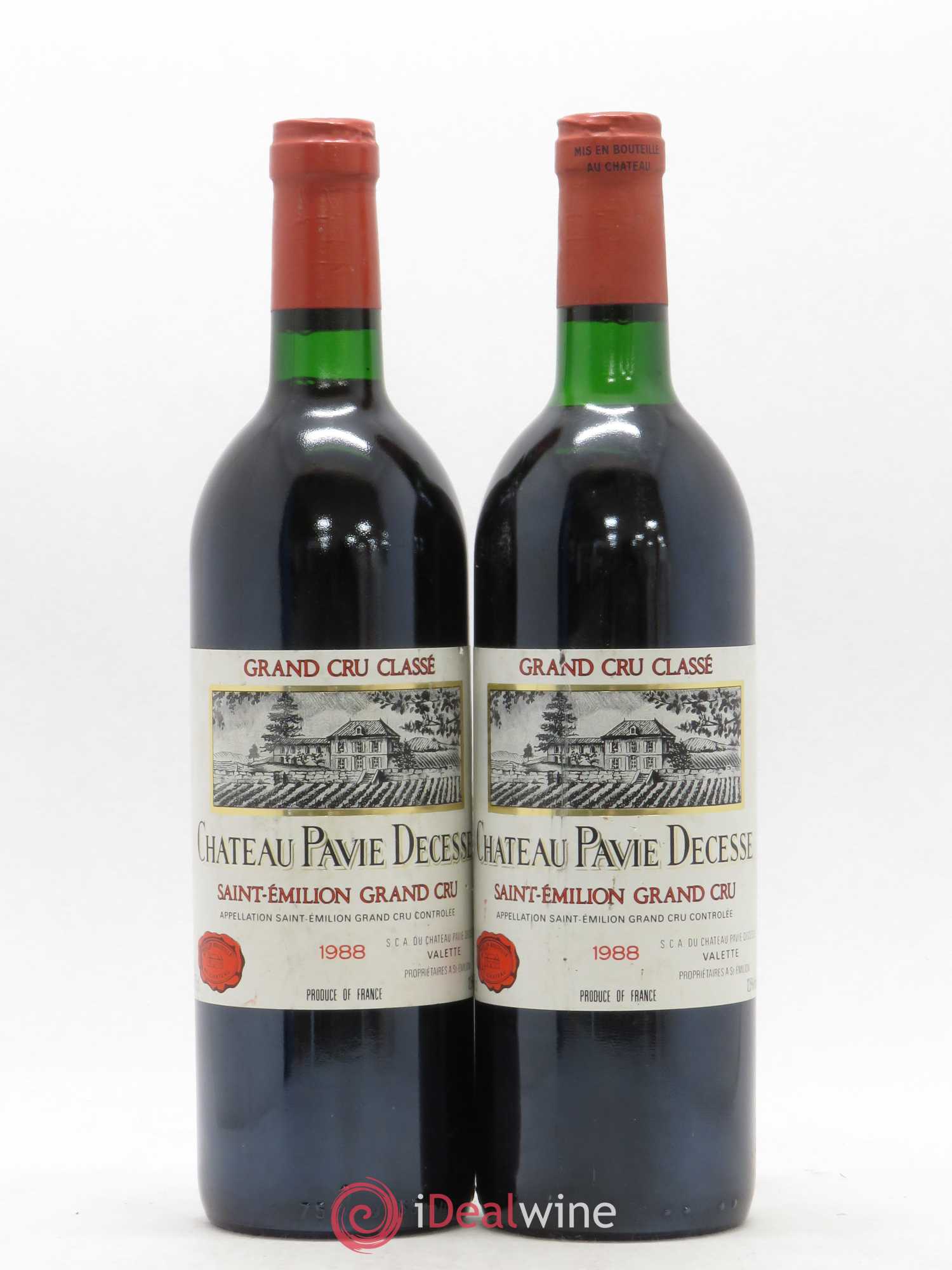 Château Pavie Decesse Grand Cru Classé 1988 - Lot de 2 bouteilles - 0