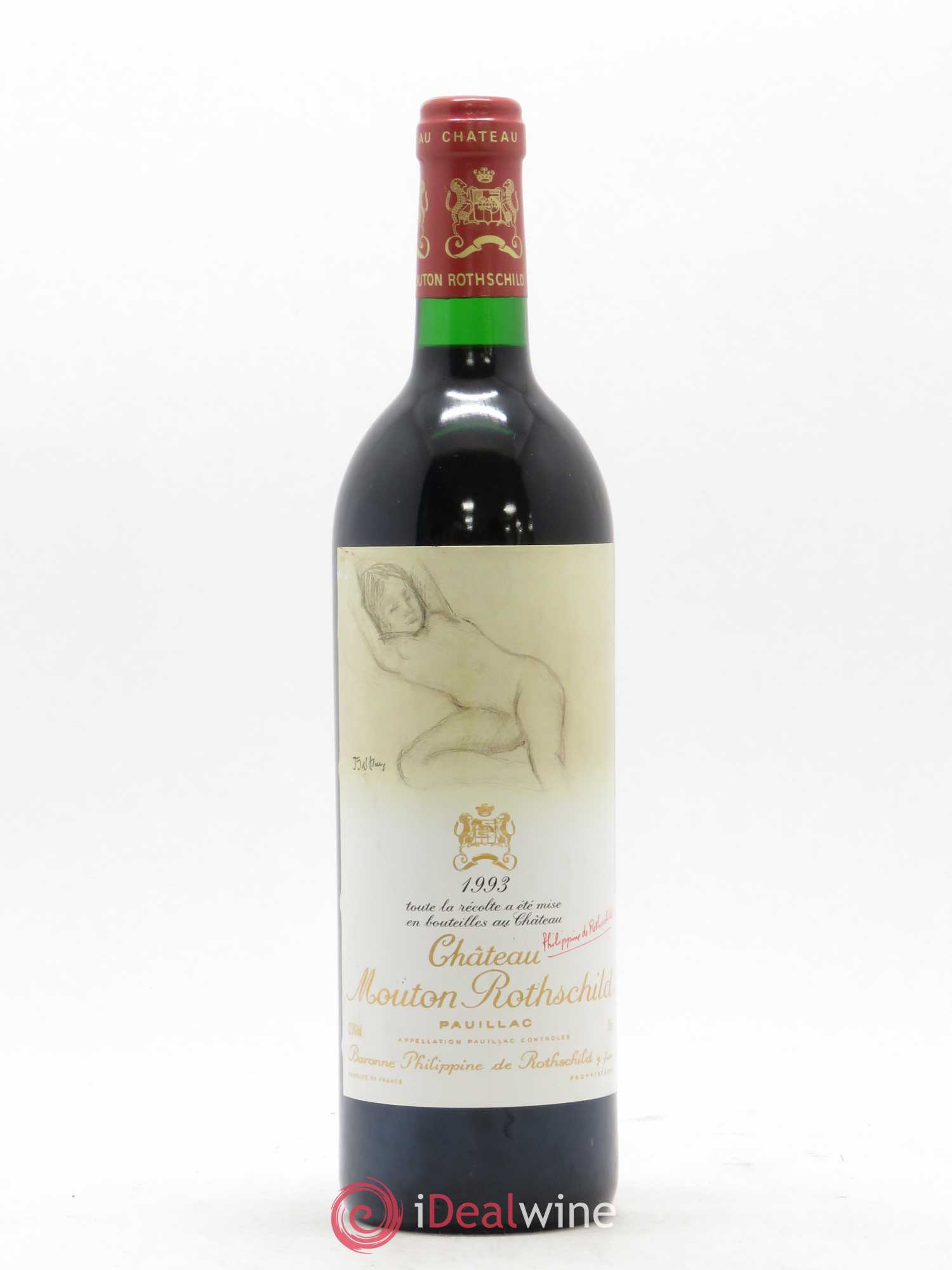 Château Mouton Rothschild 1er Grand Cru Classé 1993 - Lot de 1 bouteille - 0