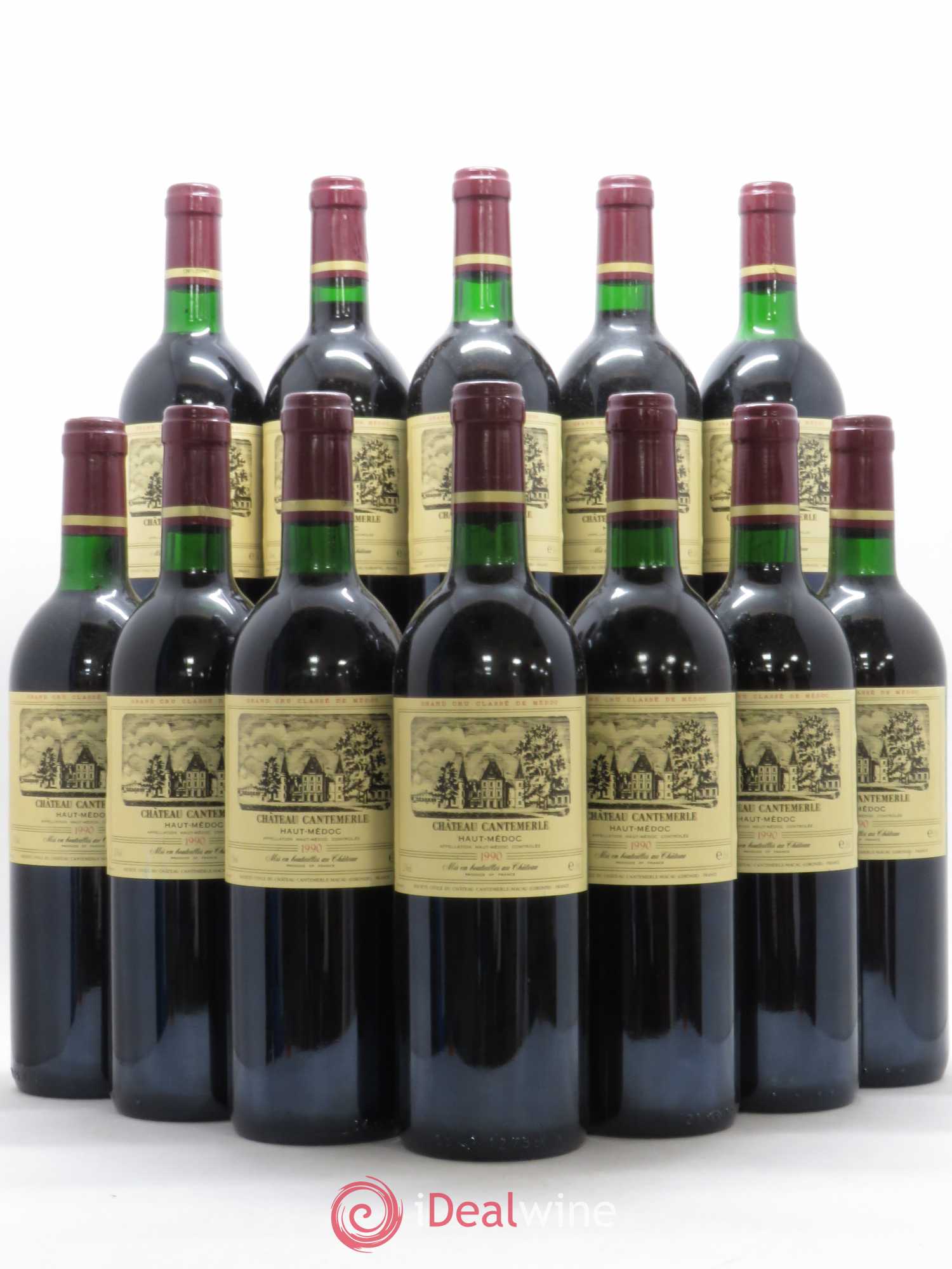 Château Cantemerle 5ème Grand Cru Classé 1990 - Lot de 12 bouteilles - 0