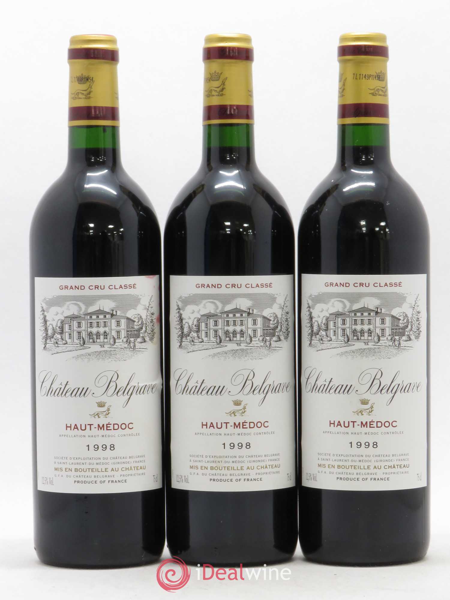 Château Belgrave 5ème Grand Cru Classé 1998 - Lot de 12 bouteilles - 4