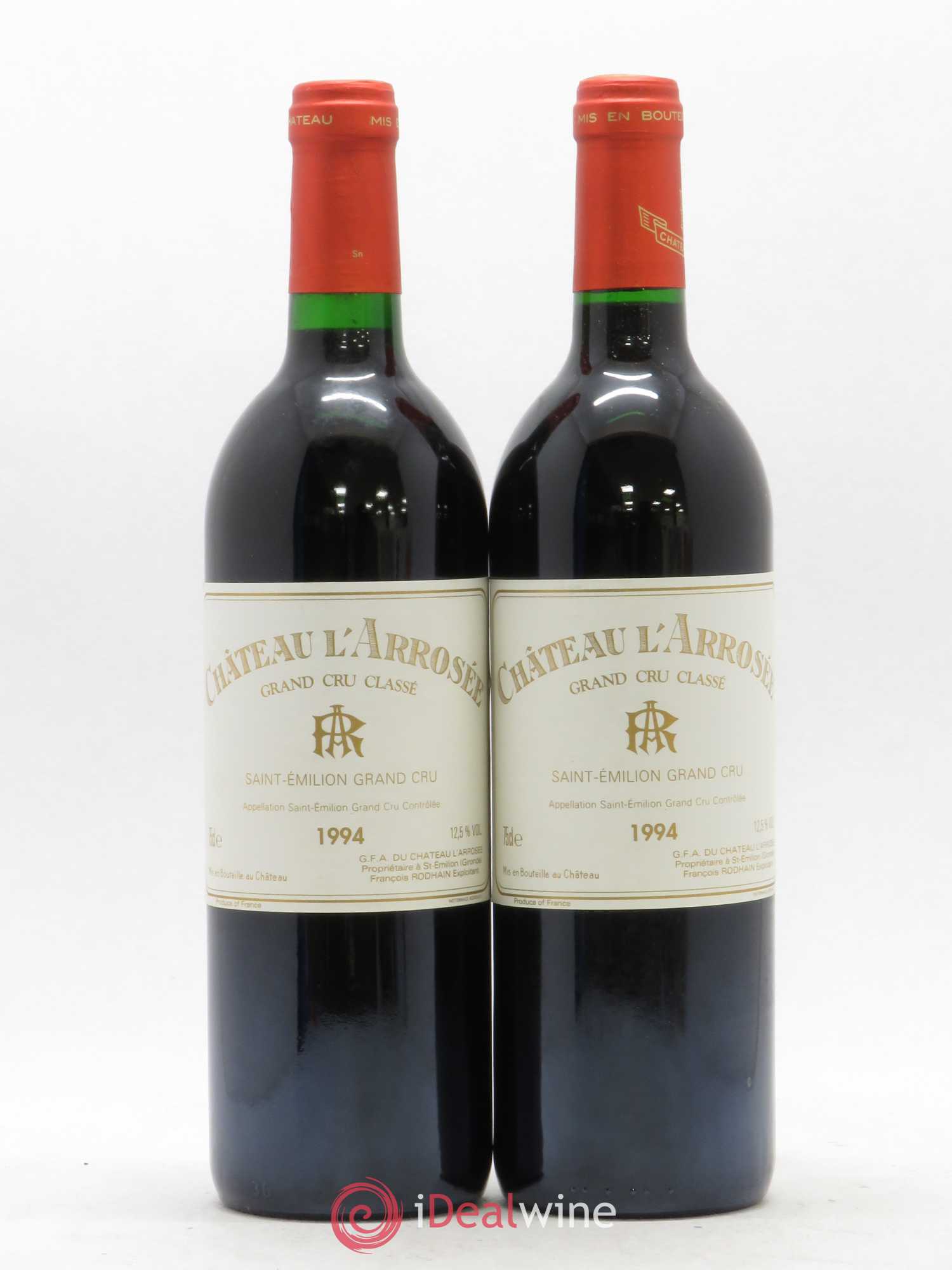 Château l' Arrosée Grand Cru Classé 1994 - Lot de 2 bouteilles - 0