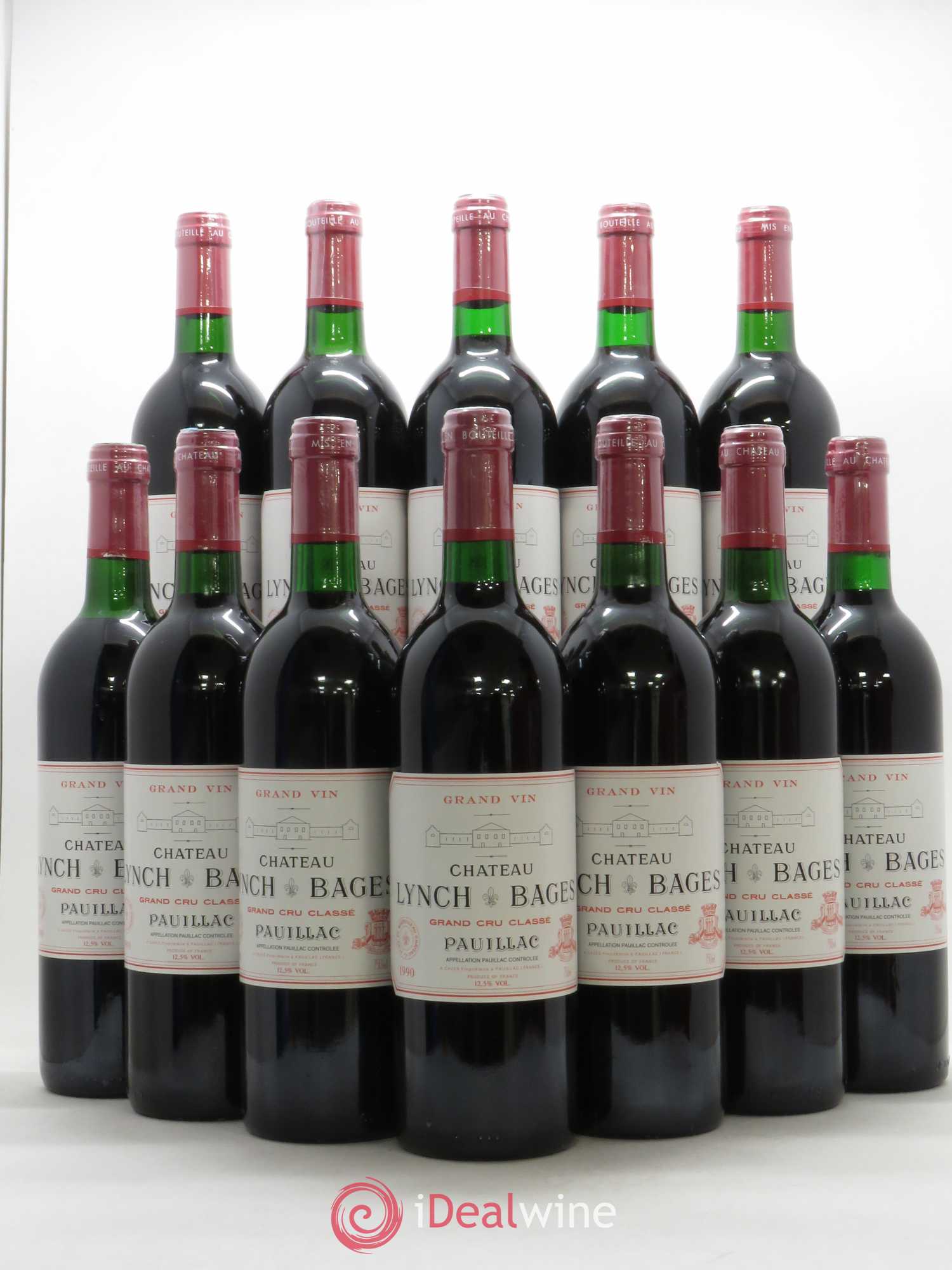 Château Lynch Bages 5ème Grand Cru Classé 1990 - Lot de 12 bouteilles - 0