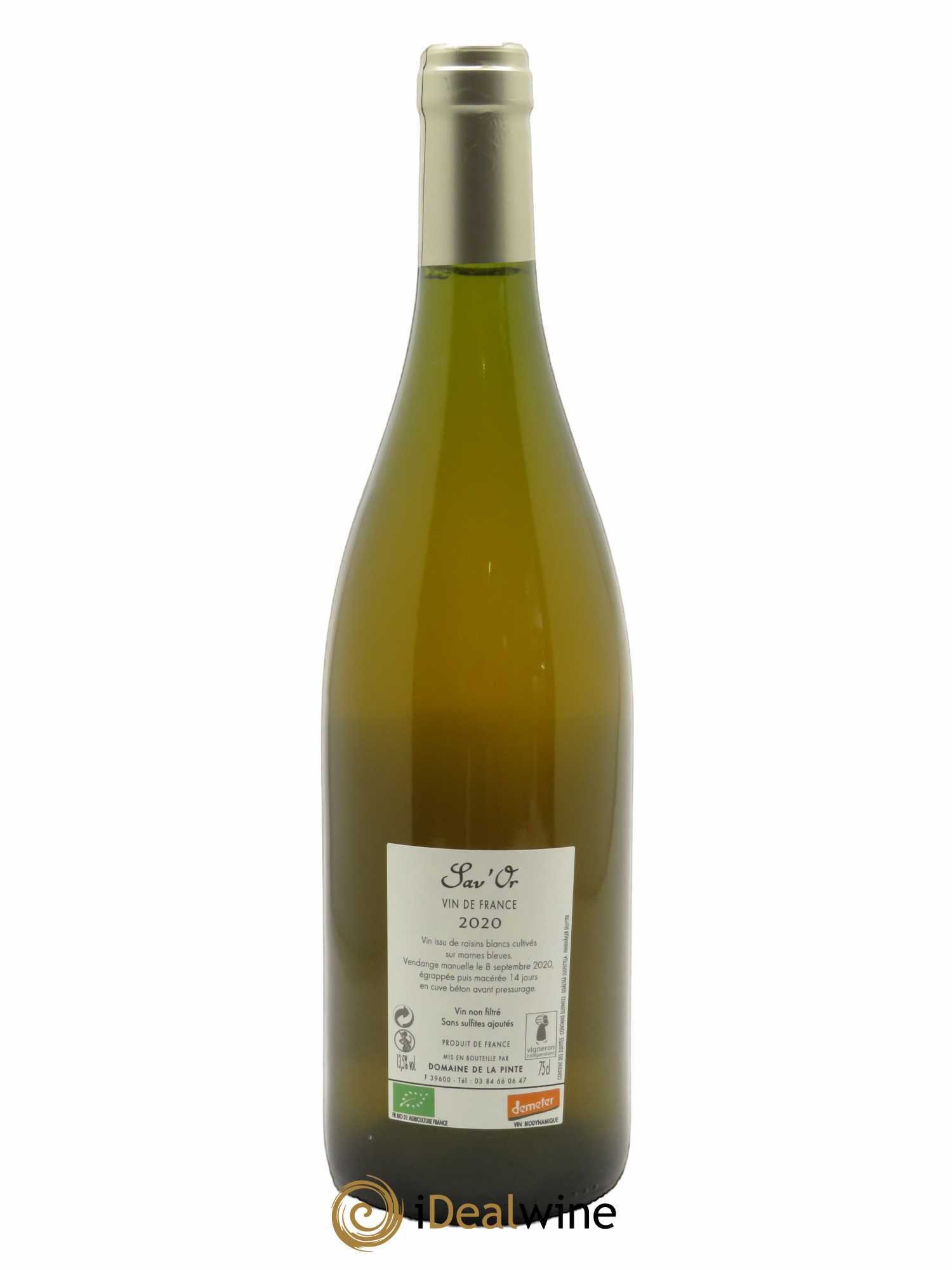 Arbois Pupillin Sav'Or Domaine de la Pinte 2020 - Lot de 1 bouteille - 1