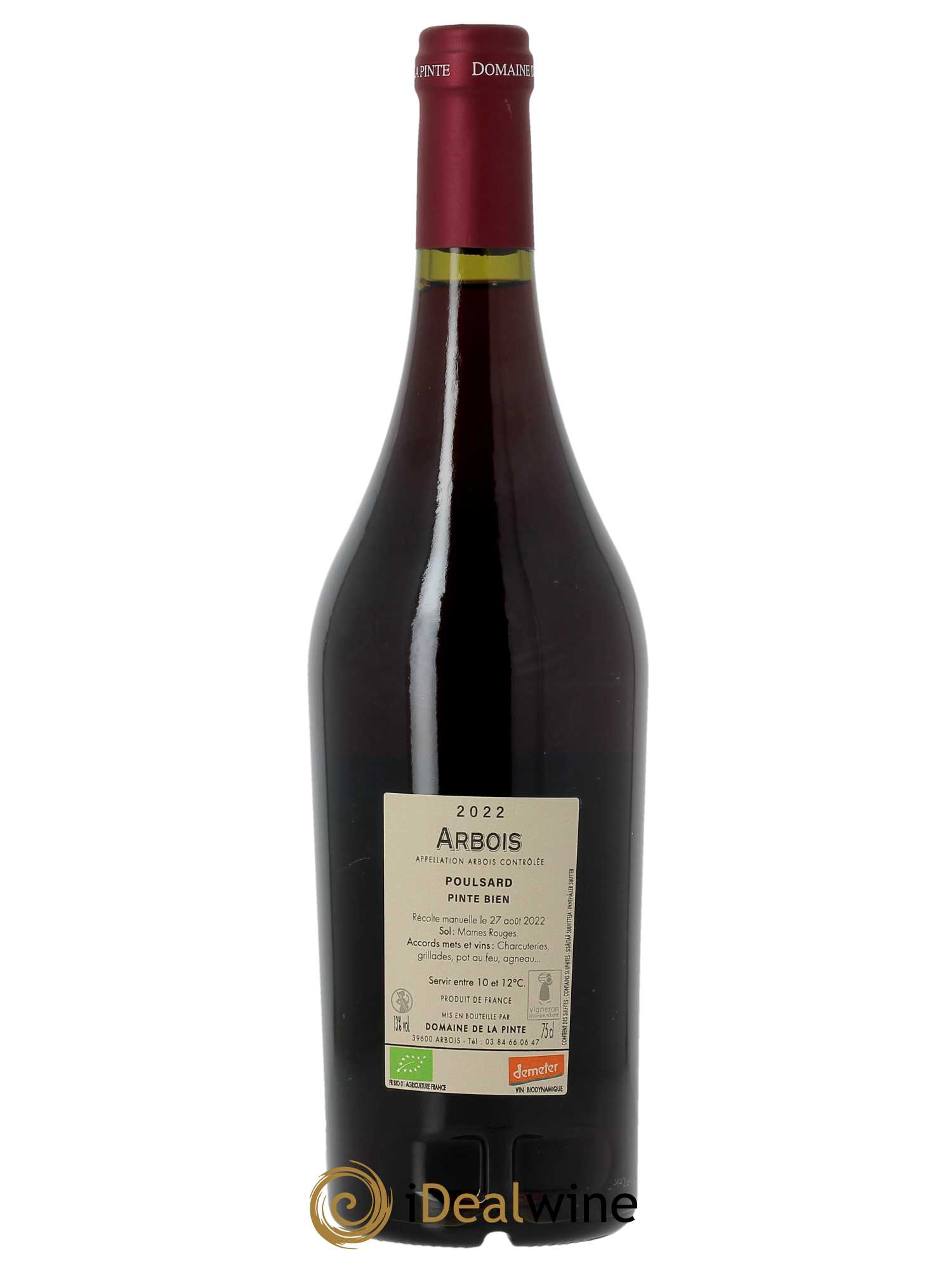 Arbois Poulsard Pinte Bien Domaine de la Pinte 2022 - Lot of 1 bottle - 1