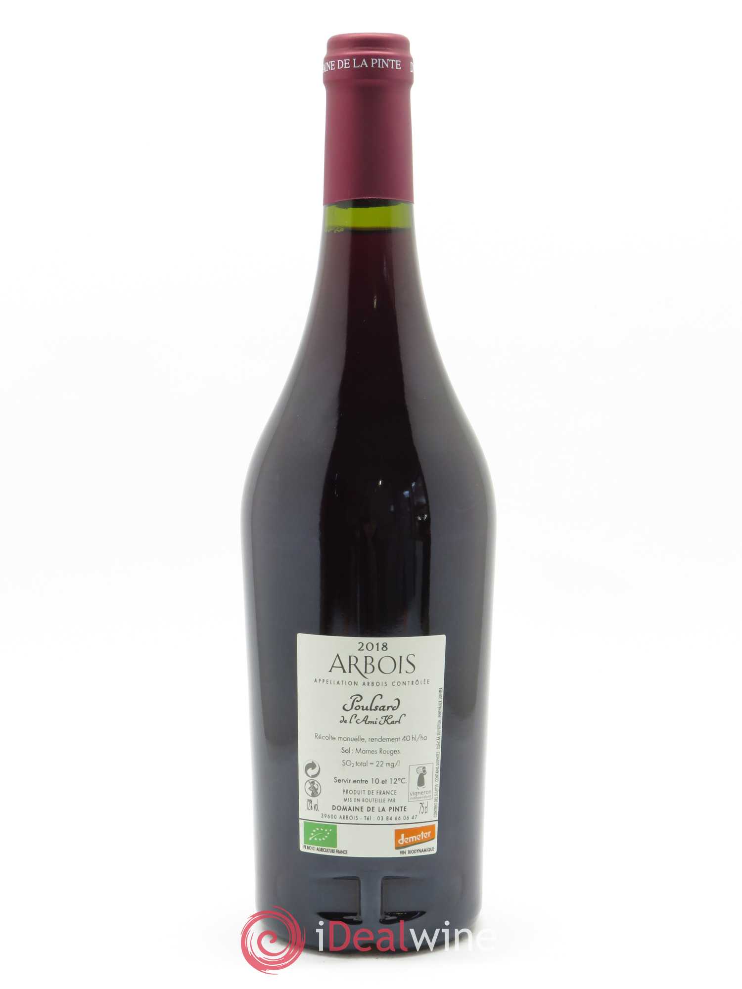 Arbois Ploussard de l'Ami Karl Domaine de la Pinte 2018 - Lot de 1 bouteille - 1