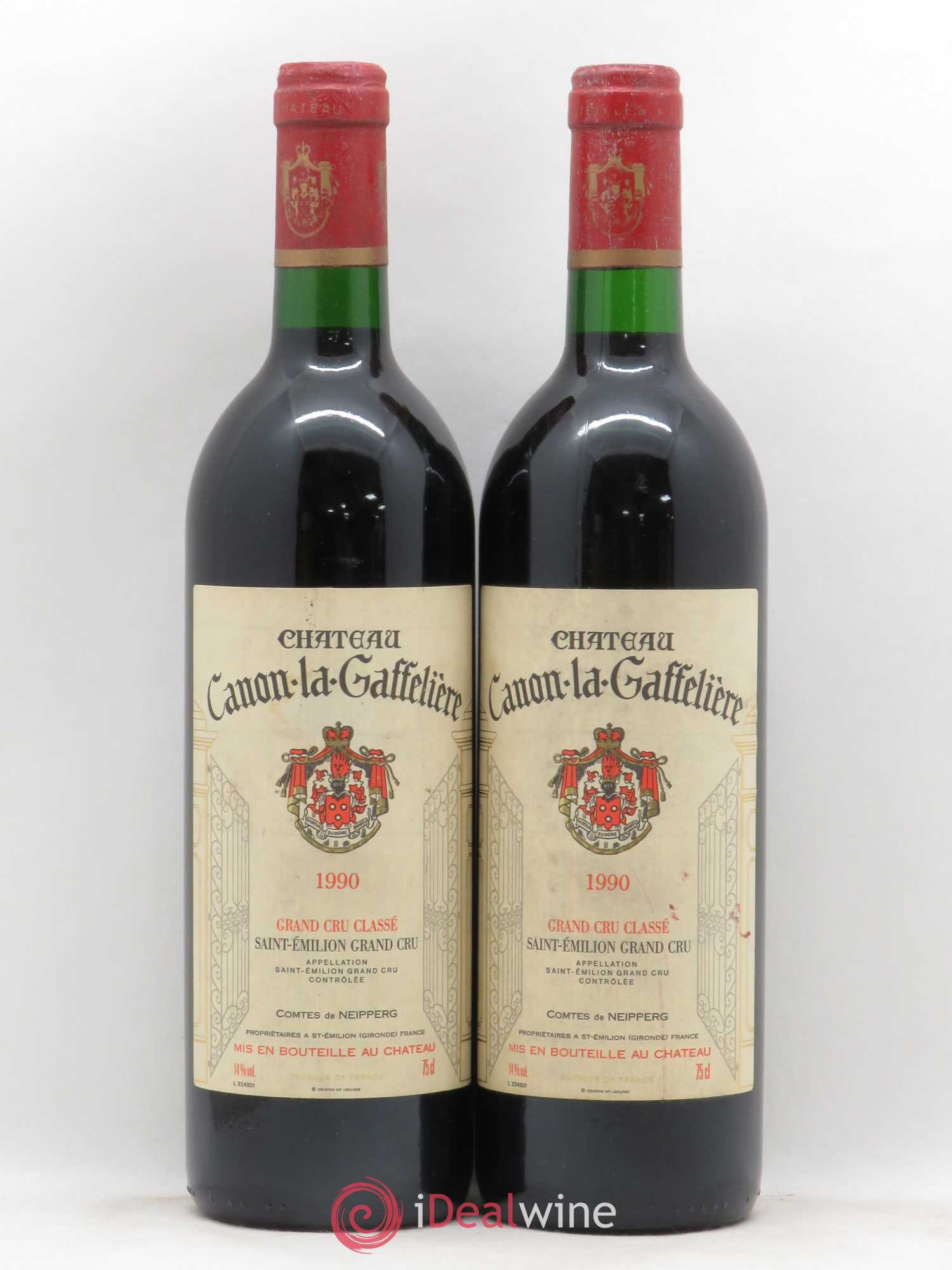 Château Canon la Gaffelière 1er Grand Cru Classé B 1990 - Lot de 2 bouteilles - 0