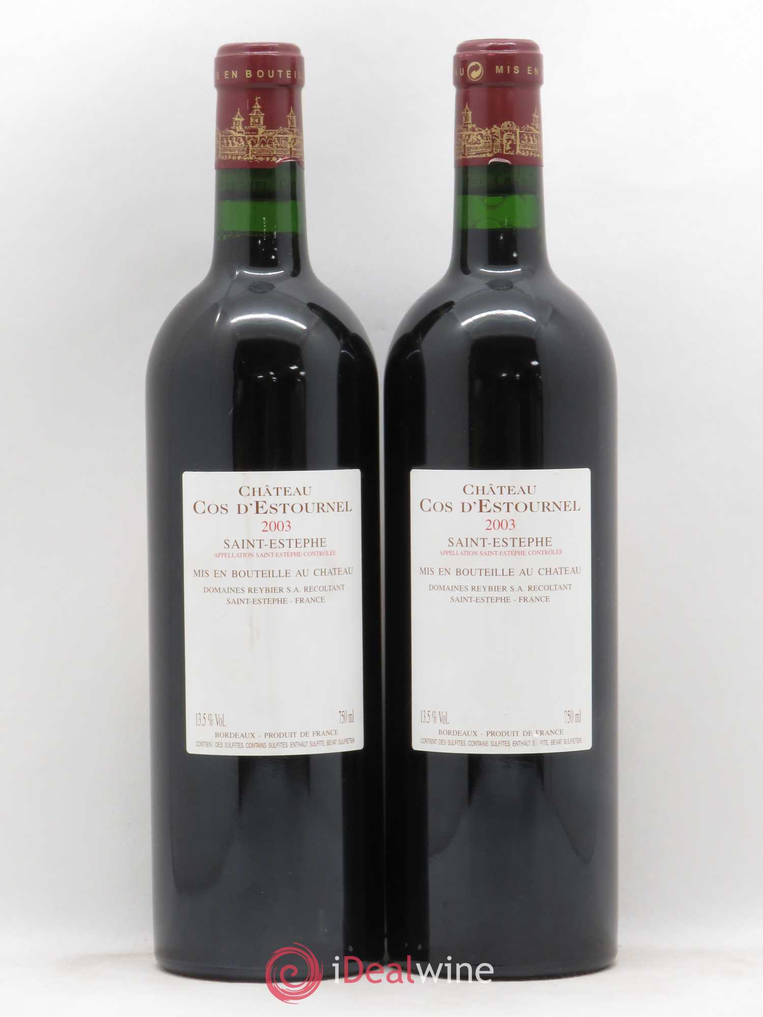 Cos d'Estournel 2ème Grand Cru Classé 2003 - Lot de 2 bouteilles - 1