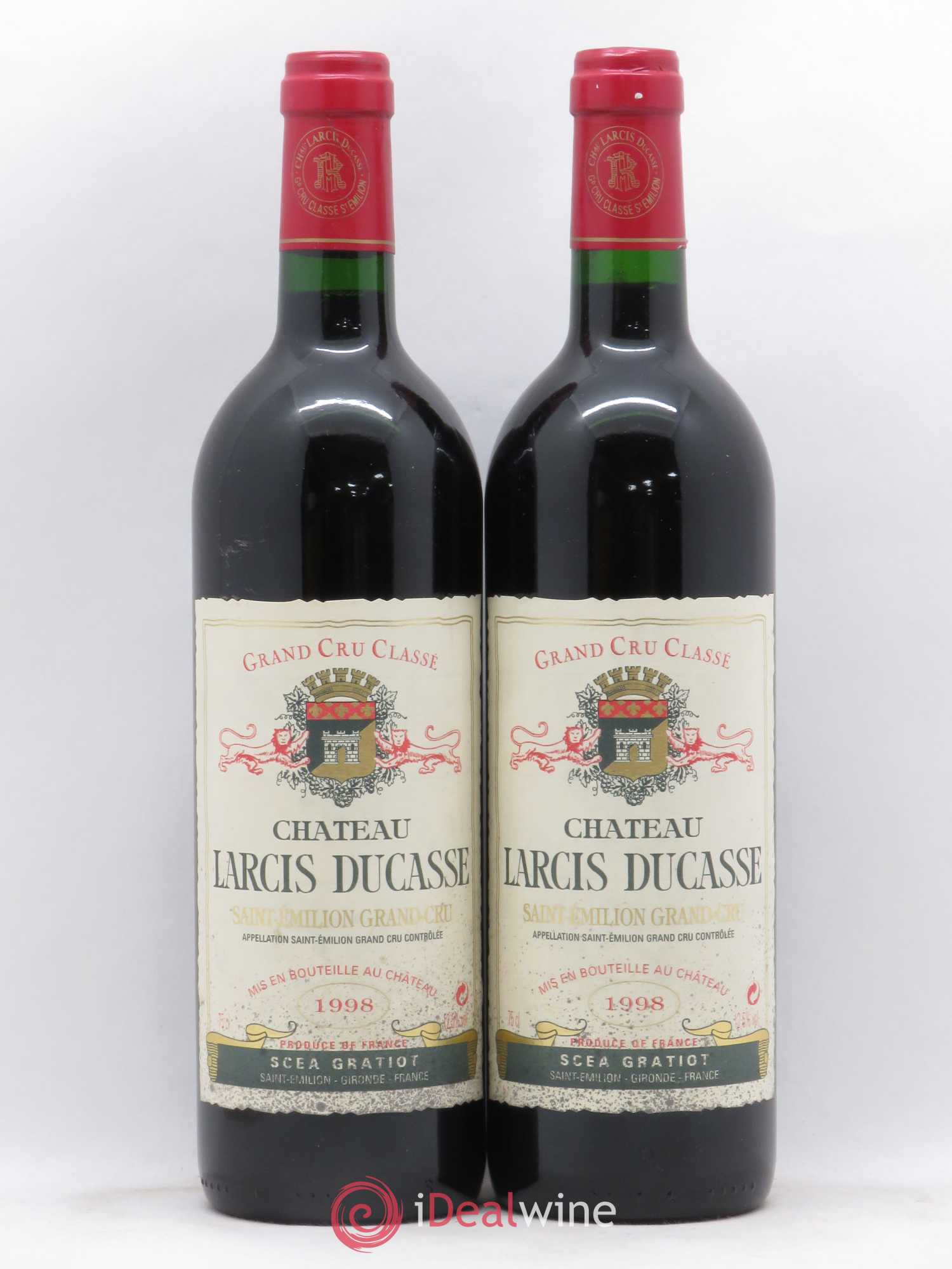 Château Larcis Ducasse 1er Grand Cru Classé B 1998 - Lot de 2 bouteilles - 0