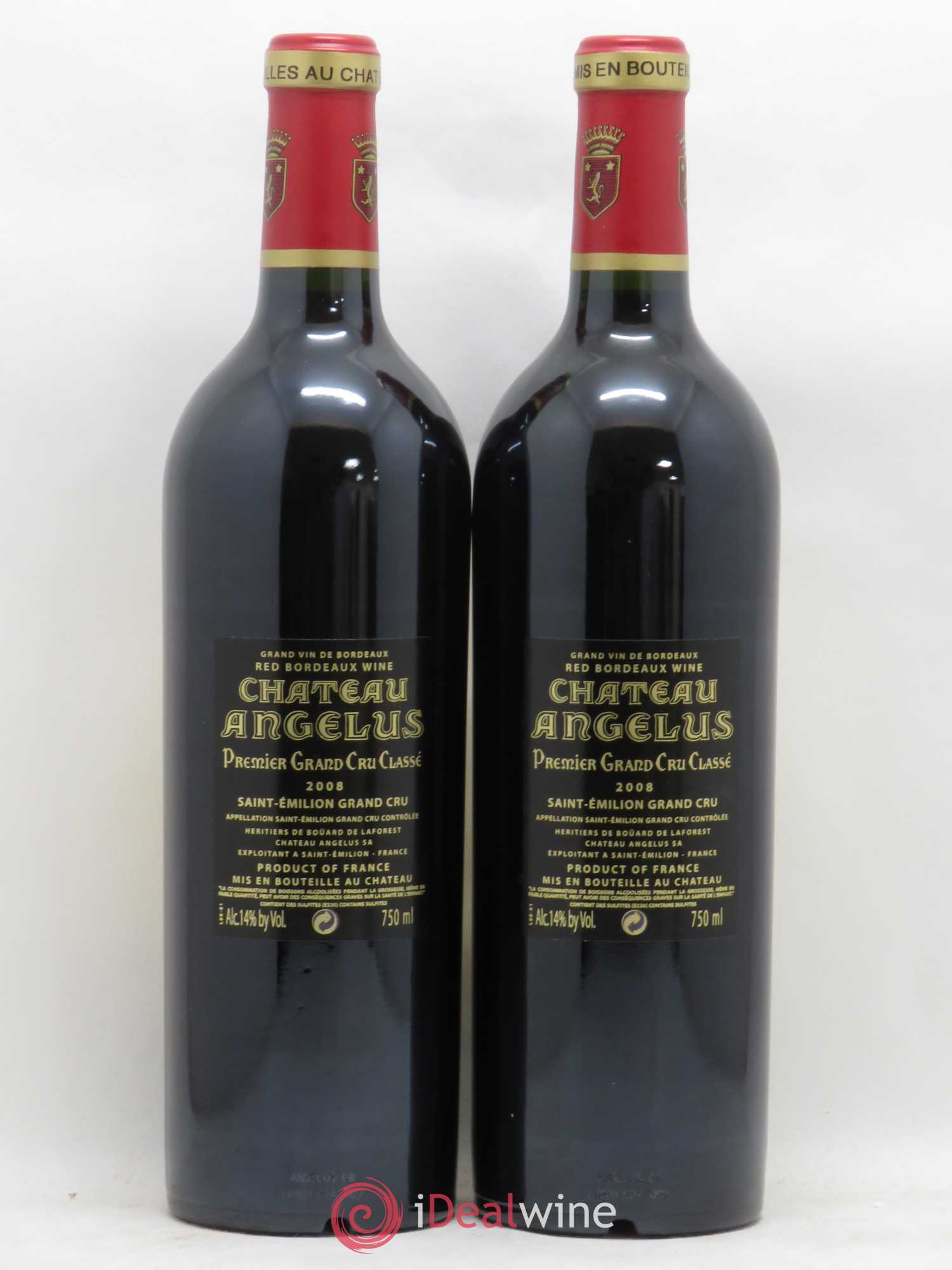 Château Angélus 1er Grand Cru Classé A 2008 - Lot de 2 bouteilles - 1