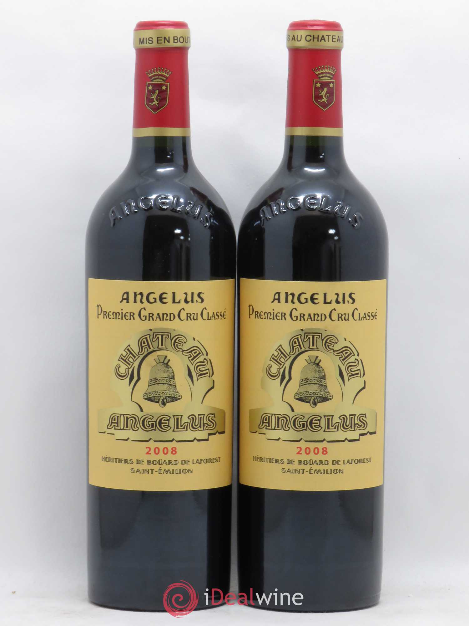 Château Angélus 1er Grand Cru Classé A 2008 - Lot de 2 bouteilles - 0