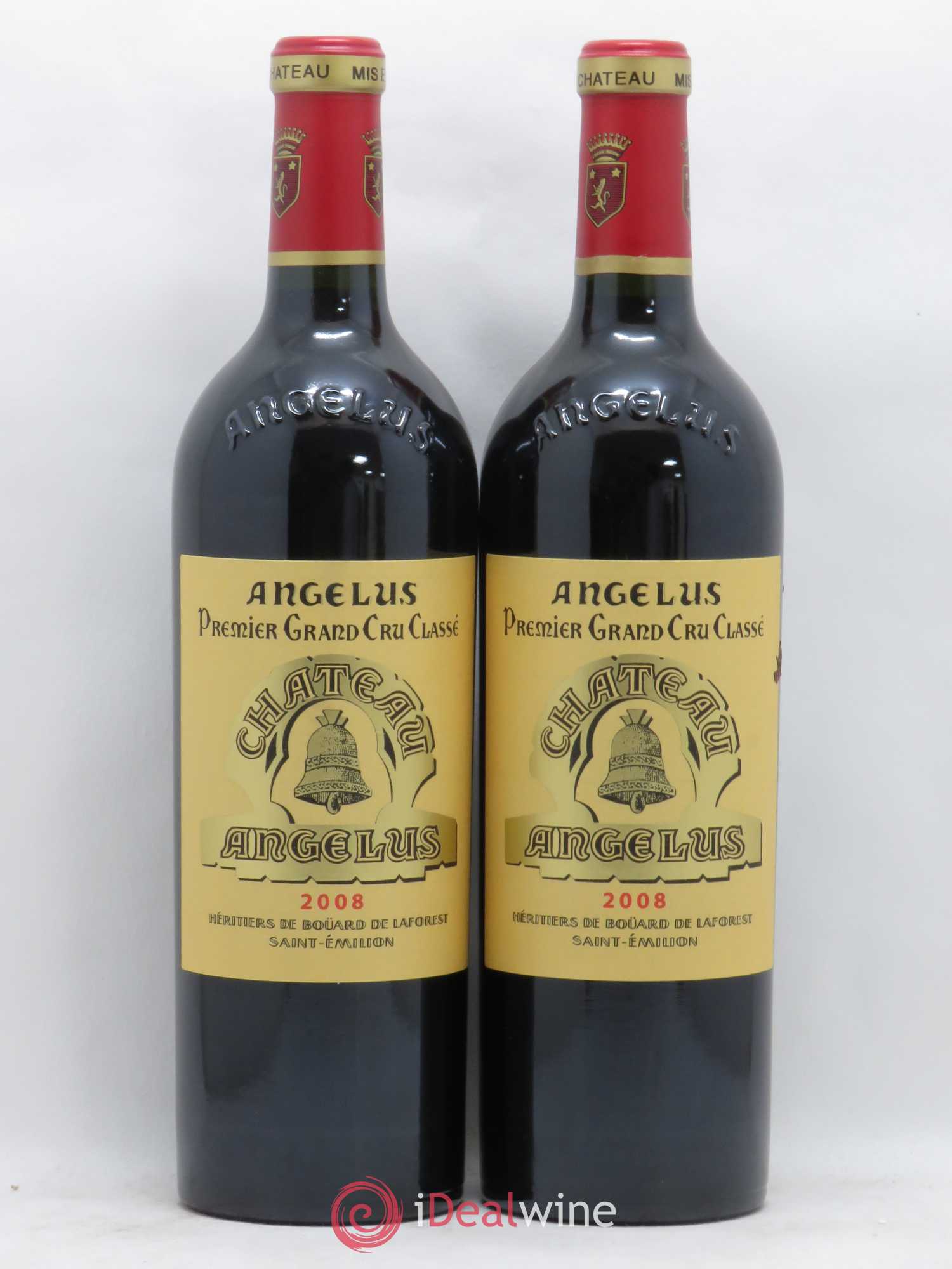 Château Angélus 1er Grand Cru Classé A 2008 - Lot de 2 bouteilles - 0