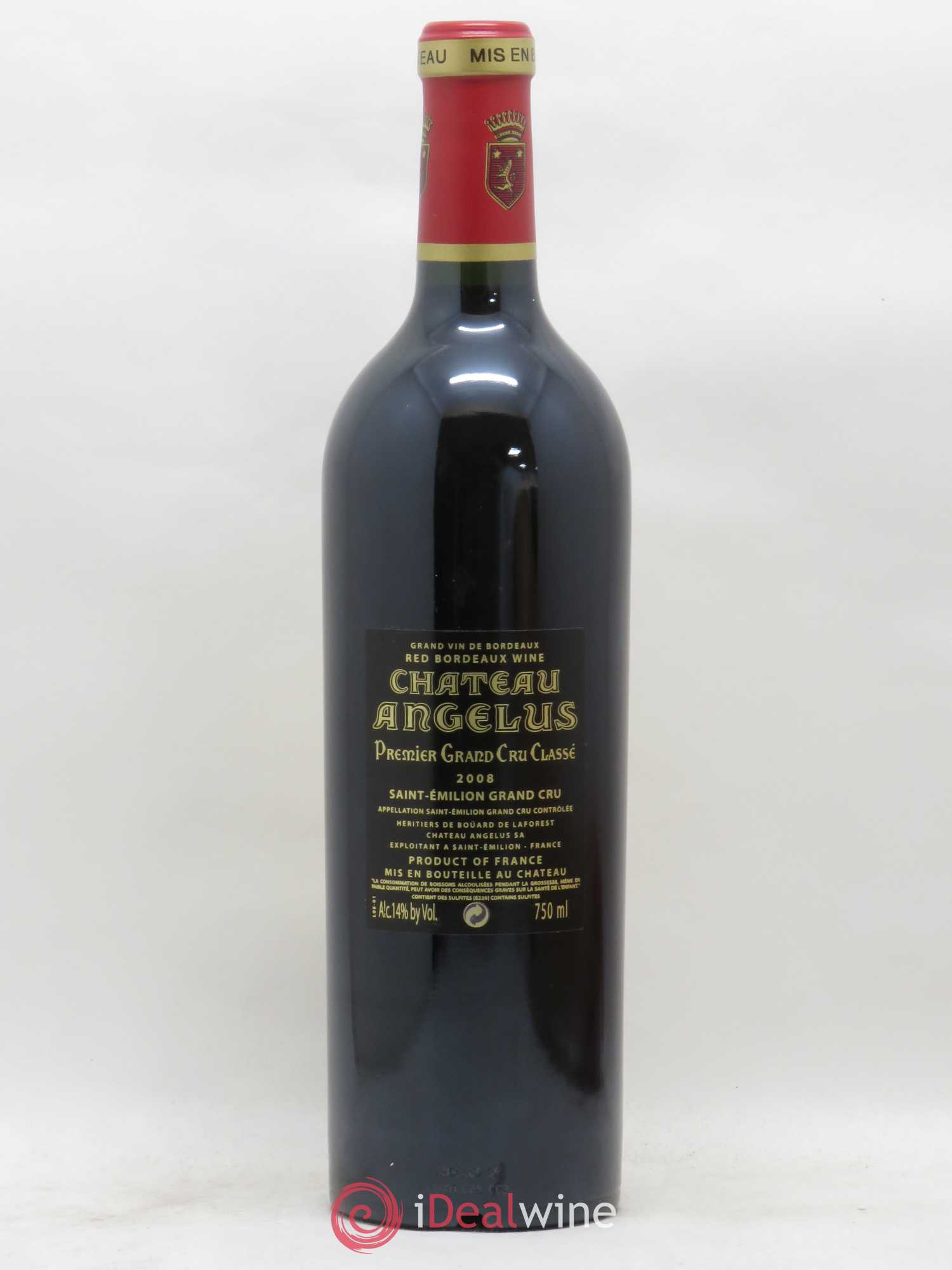 Château Angélus 1er Grand Cru Classé A 2008 - Lot de 1 bouteille - 1