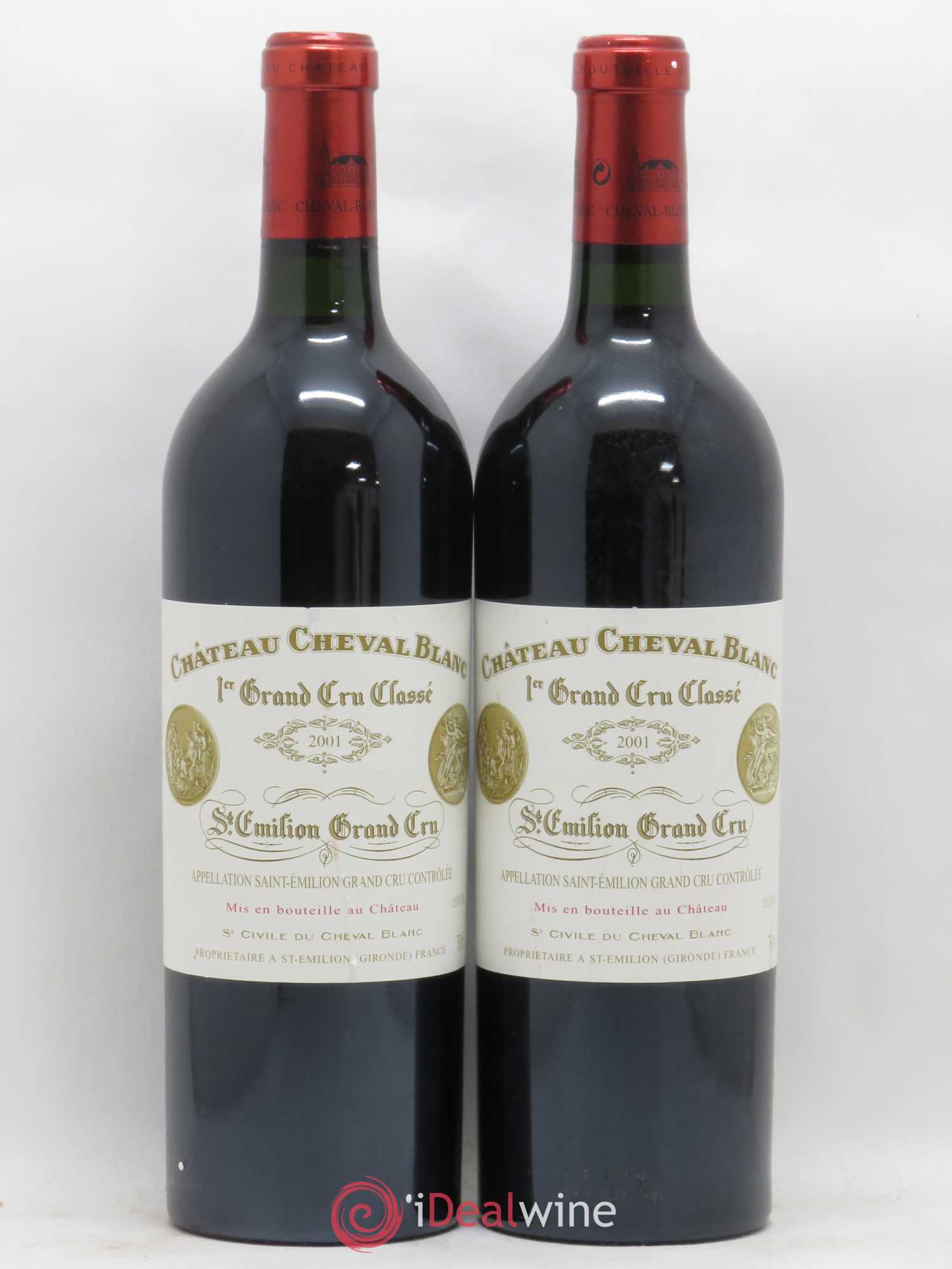Château Cheval Blanc 1er Grand Cru Classé A 2001 - Lot de 2 bouteilles - 0