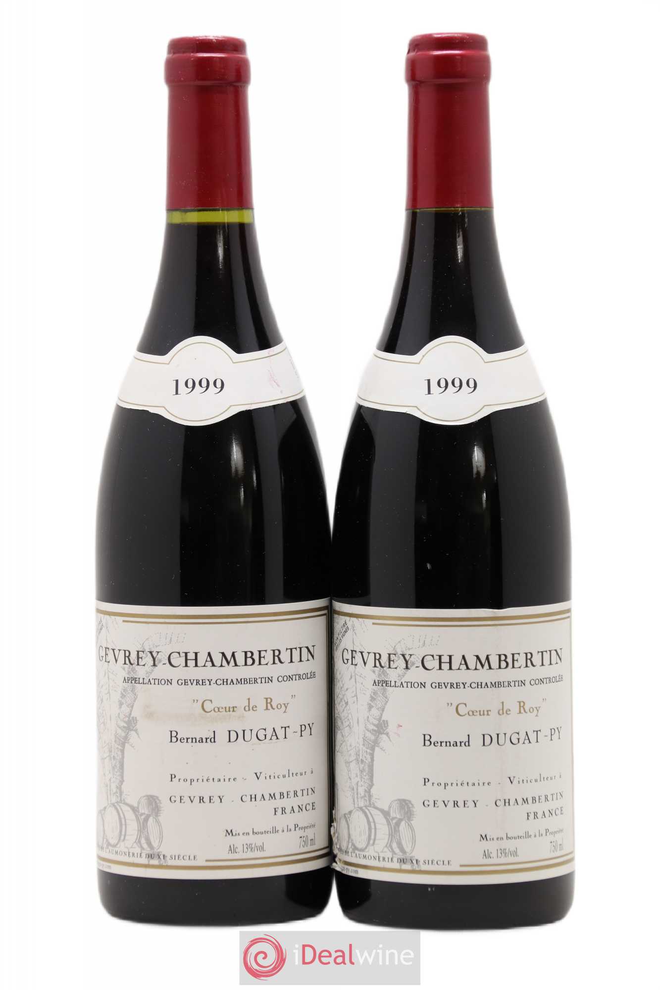 Gevrey-Chambertin Coeur de Roy Très Vieilles Vignes Dugat-Py 1999 - Lot de 2 bouteilles - 0