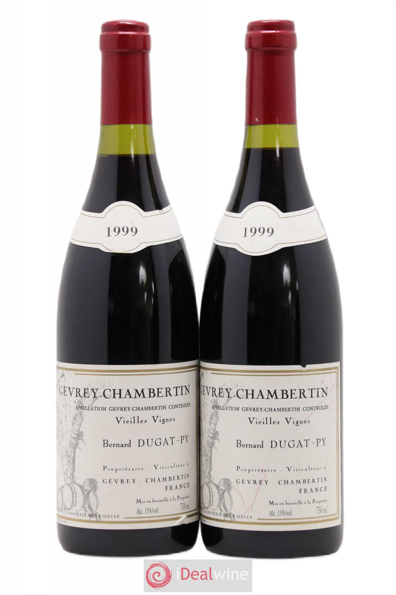 Gevrey-Chambertin Vieilles Vignes Dugat-Py 1999 - Lot de 2 bouteilles - 0