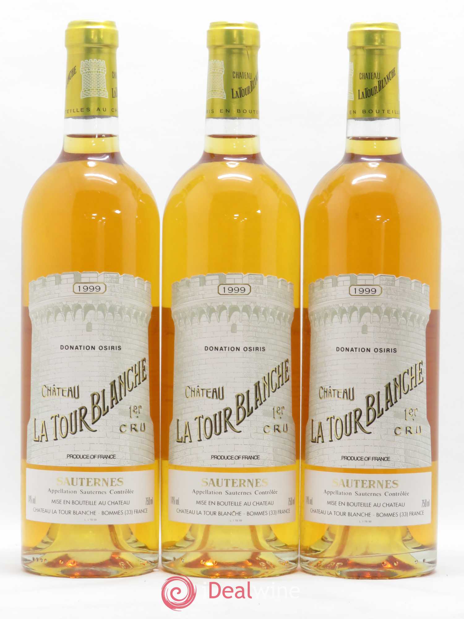 Château la Tour Blanche 1er Grand Cru Classé 1999 - Lotto di 3 bottiglie - 0
