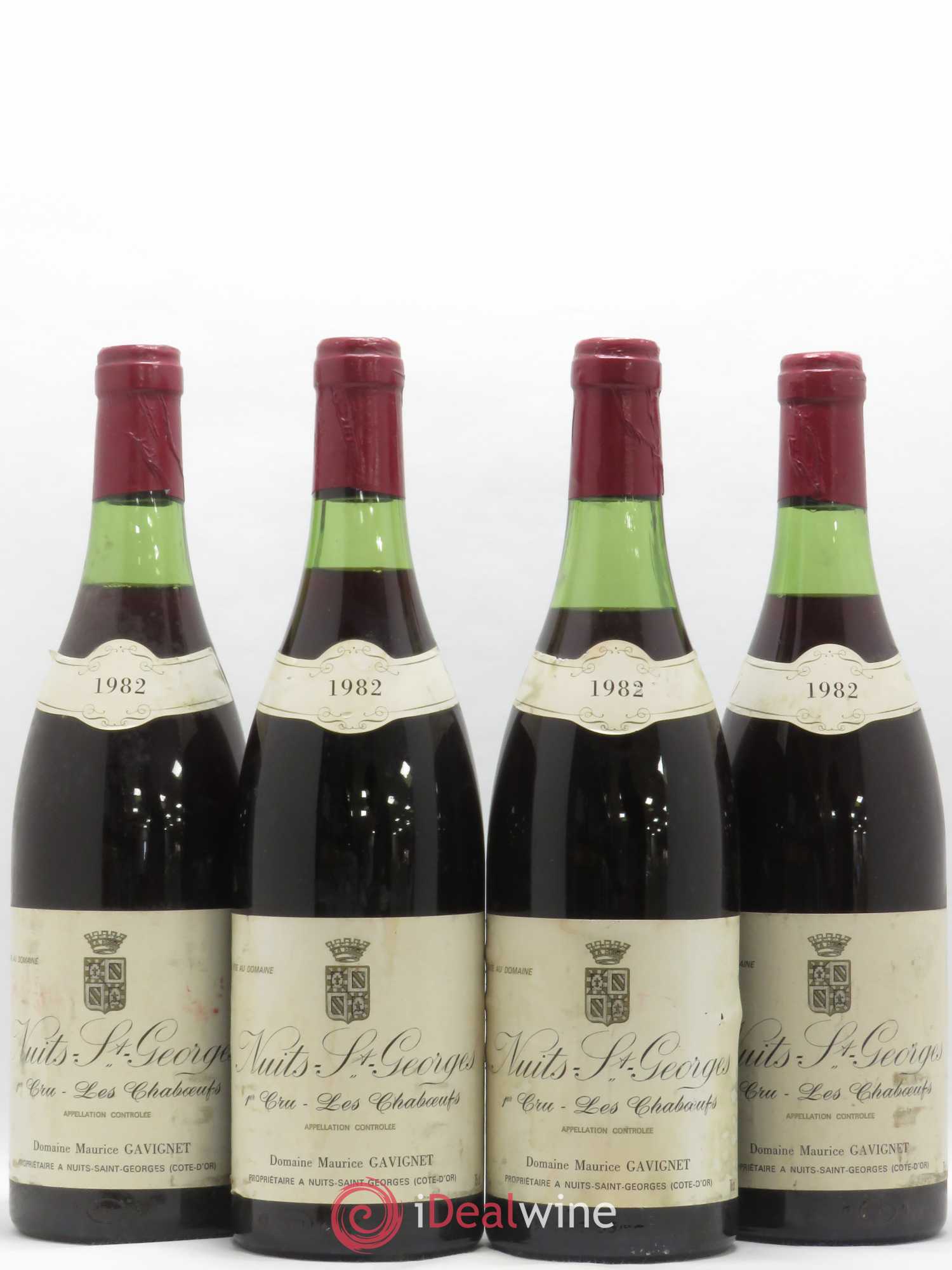 Nuits-Saint-Georges 1er Cru Les Chaboeufs Gavignet 1982 - Posten von 4 Flaschen - 0