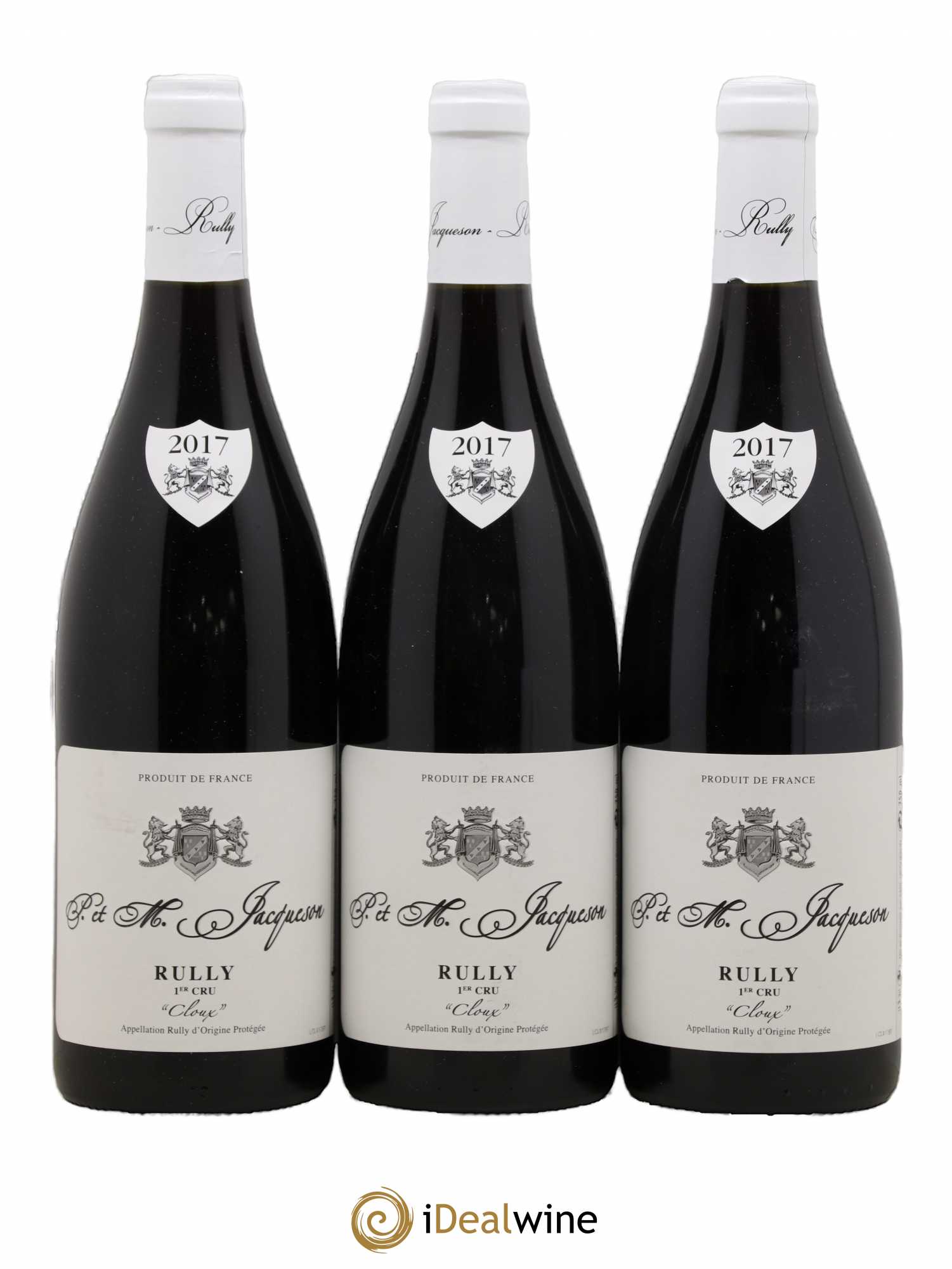 Rully 1er Cru Les Cloux Paul & Marie Jacqueson 2017 - Lot de 3 bouteilles - 0