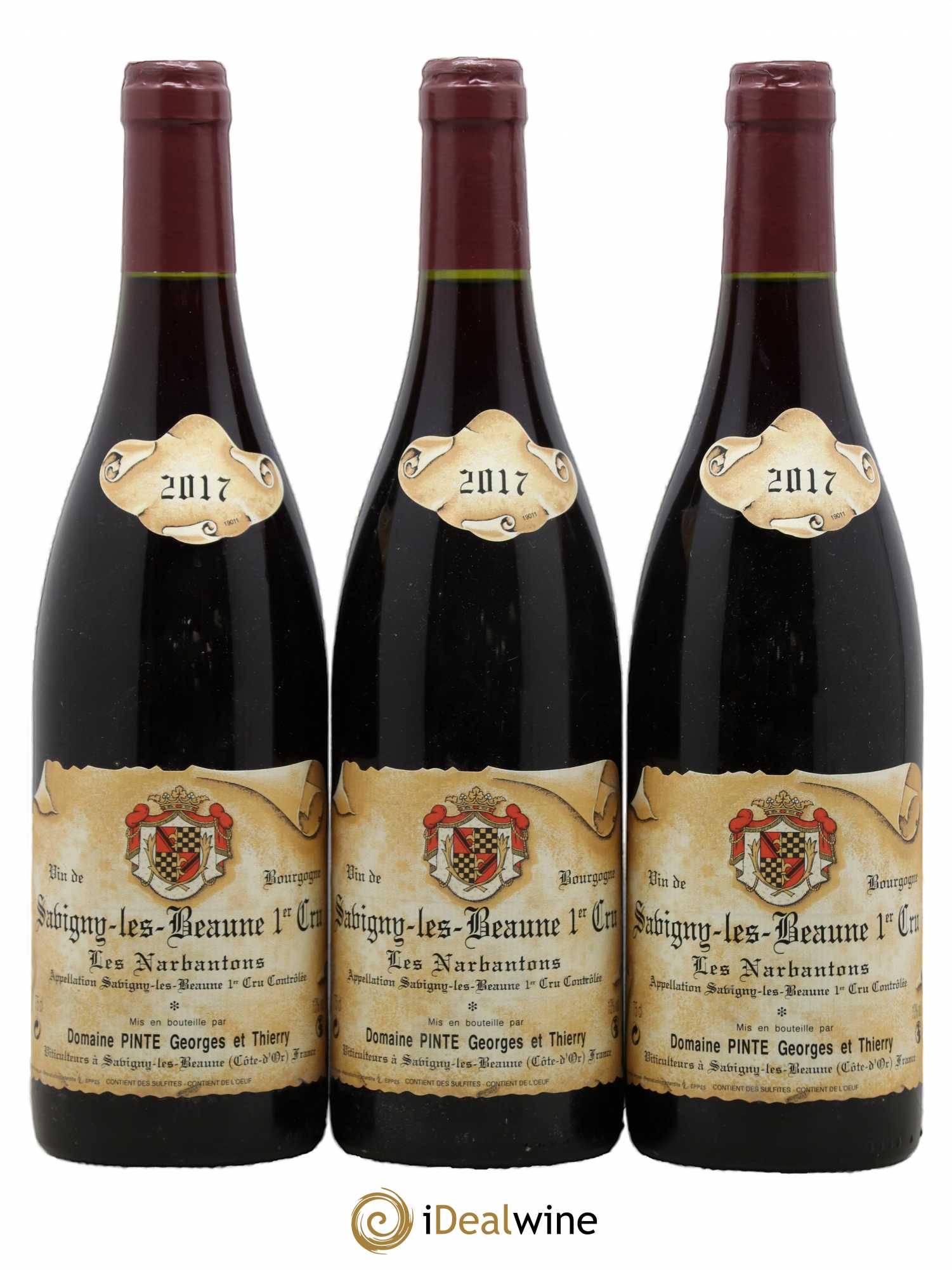Savigny-lès-Beaune 1er Cru Les Narbantons Domaine Pinte Georges & Thierry 2017 - Posten von 3 Flaschen - 0