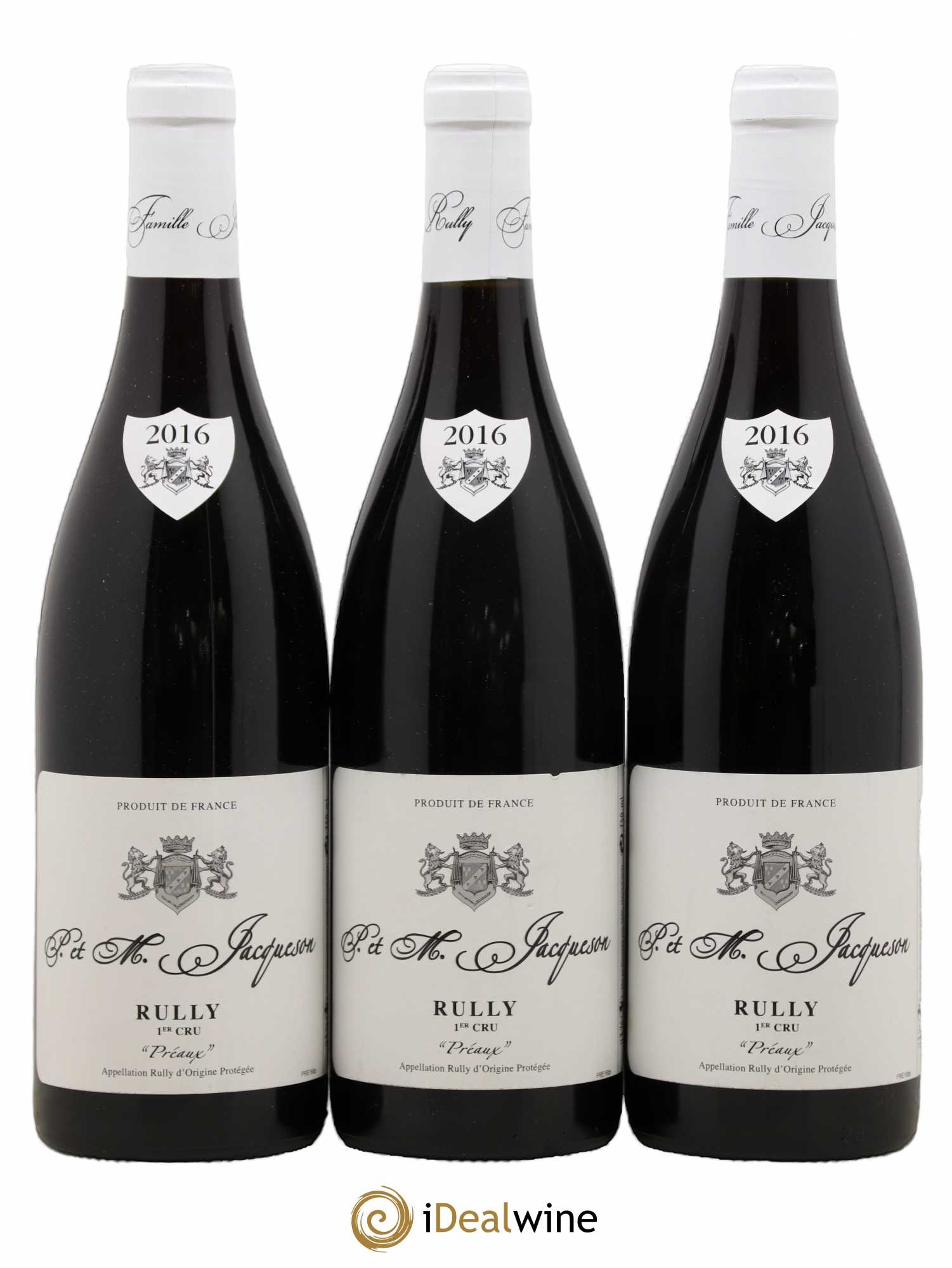 Rully 1er Cru Préaux Paul & Marie Jacqueson 2016 - Lot de 3 bouteilles - 0