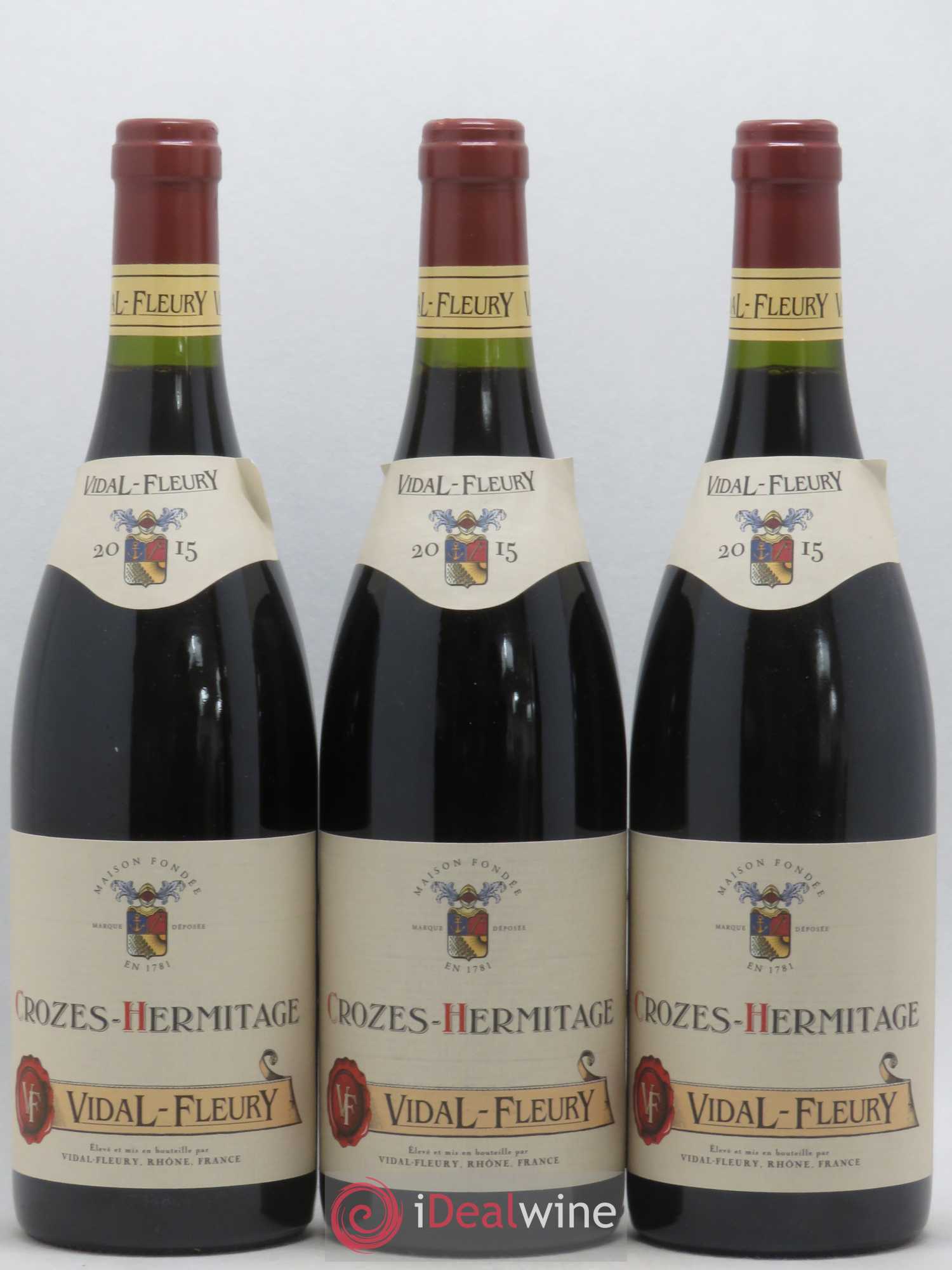 Crozes-Hermitage Vidal Fleury 2015 - Lot de 3 bouteilles - 0