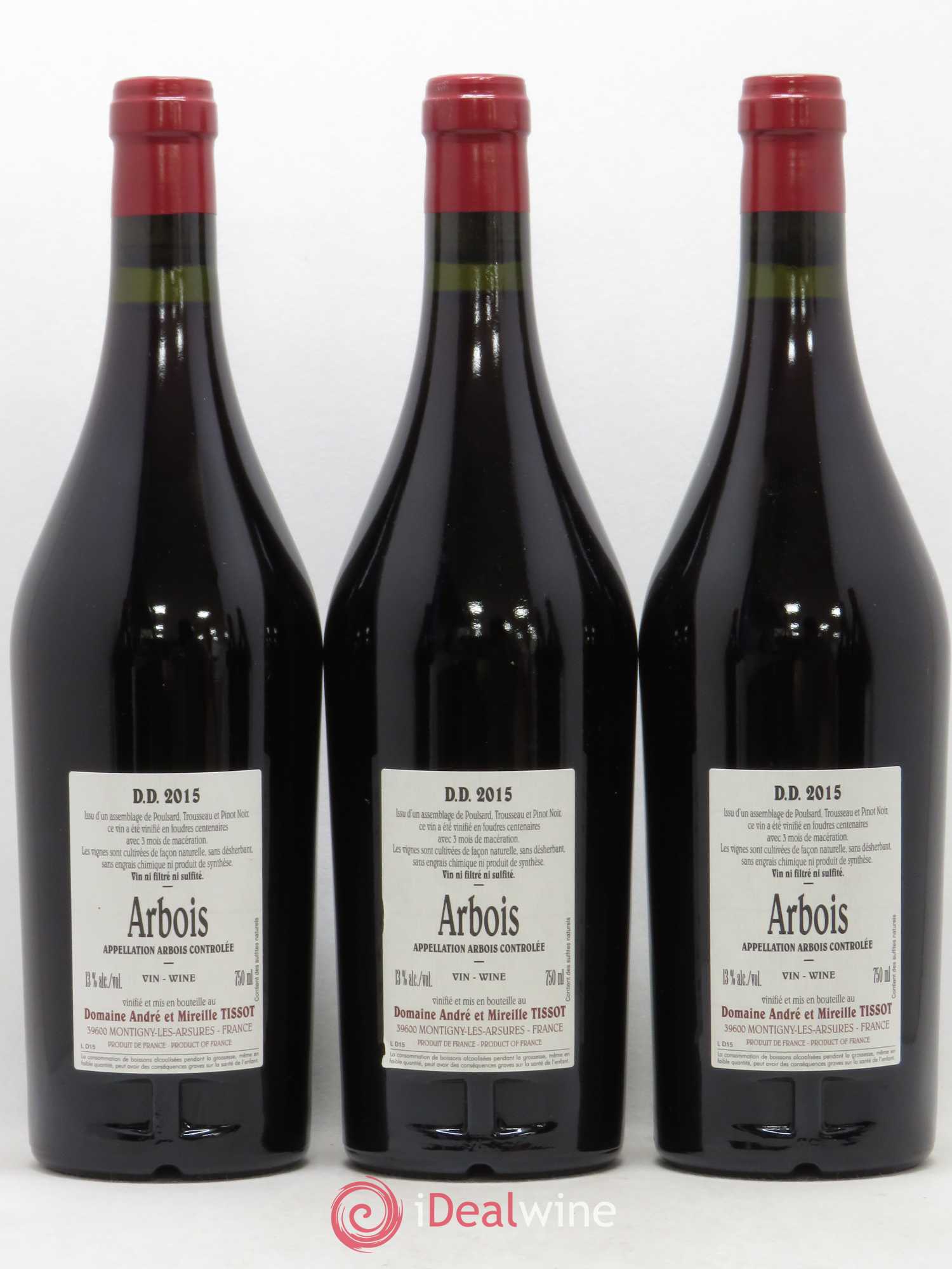 Arbois DD Bénédicte et Stéphane Tissot 2015 - Lot de 6 bouteilles - 2