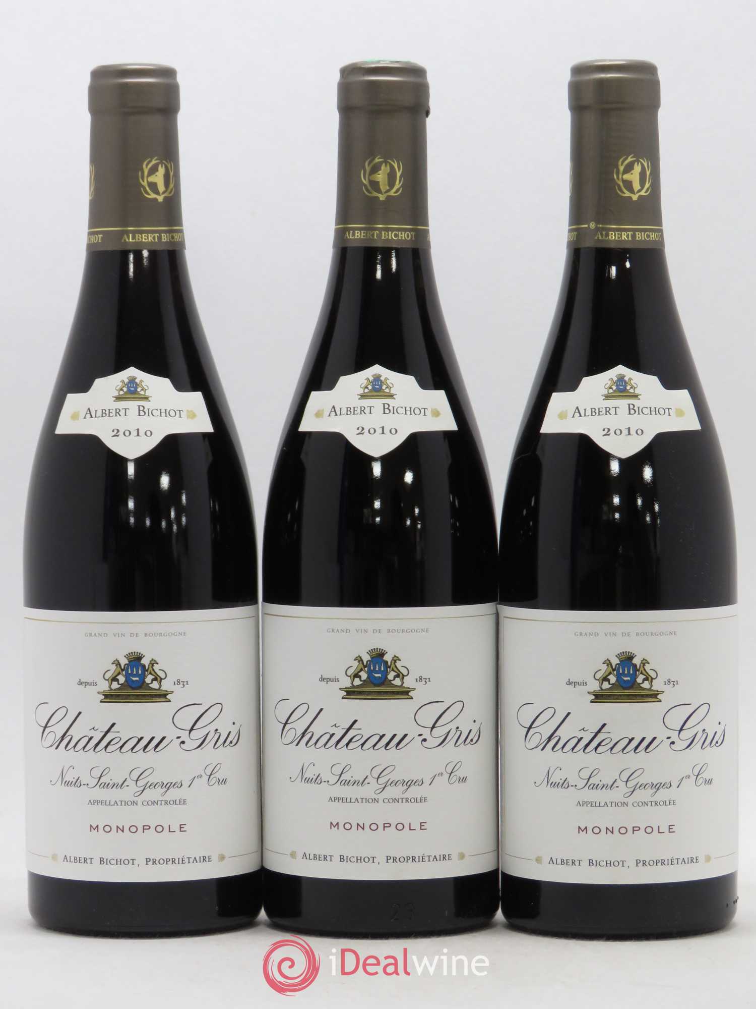Nuits-Saint-Georges 1er Cru Château Gris - Albert Bichot 2010 - Lot de 3 bouteilles - 0