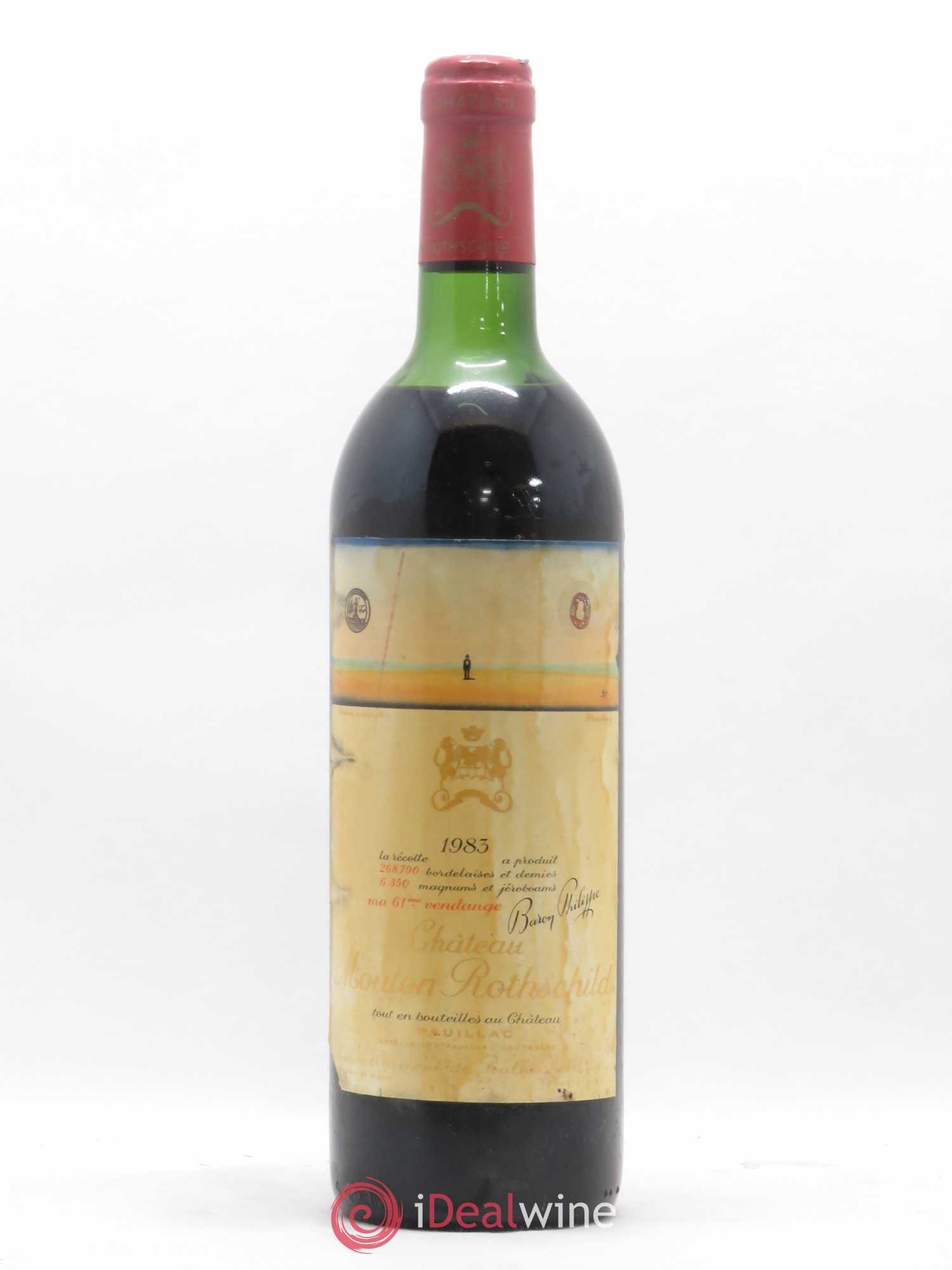Château Mouton Rothschild 1er Grand Cru Classé 1983 - Lot de 1 bouteille - 0