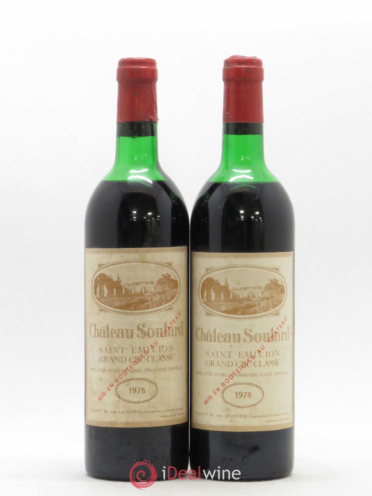 Château Soutard Grand Cru Classé 1978 - Lot de 2 bouteilles - 0