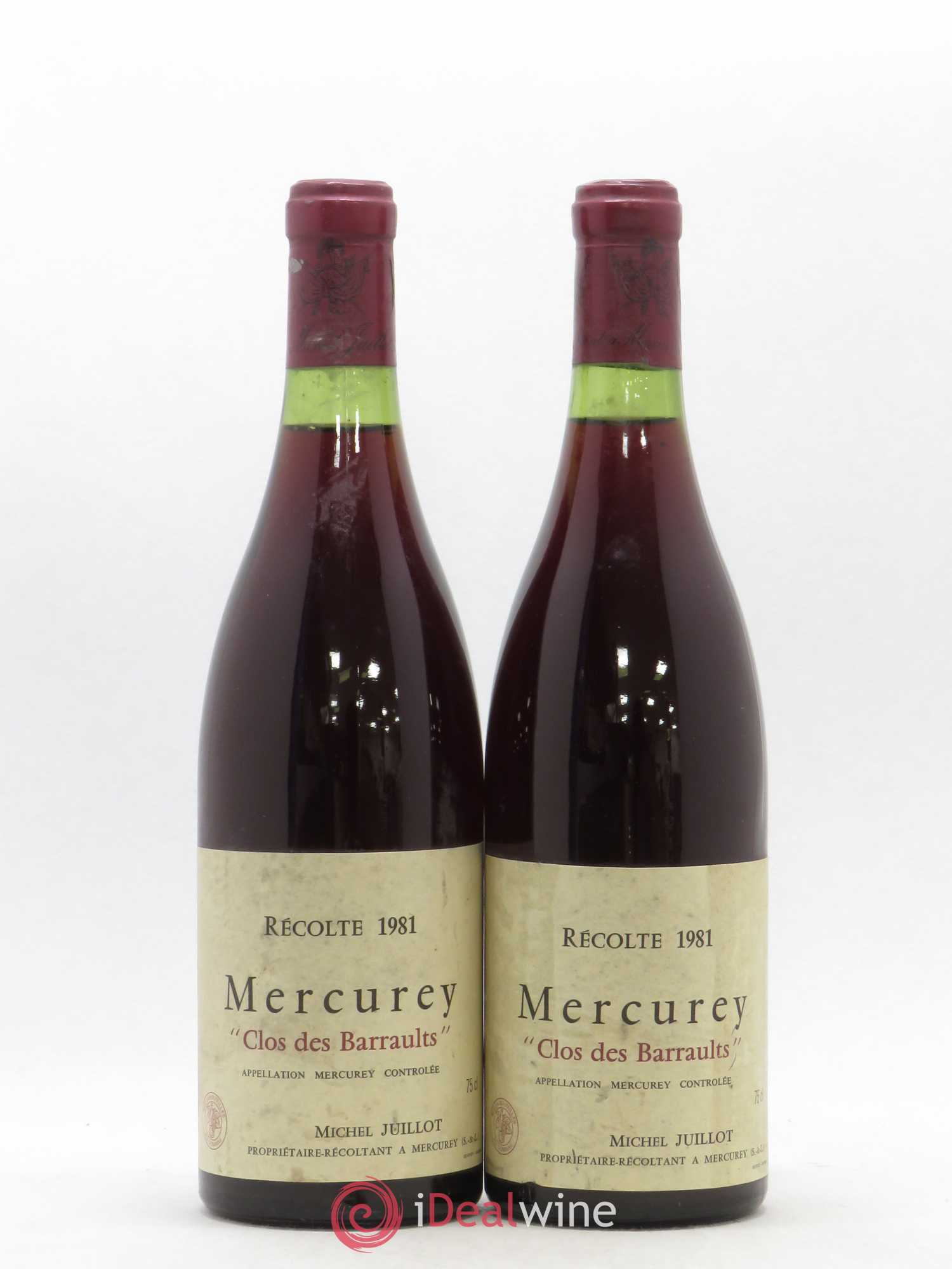 Mercurey Clos des Barraults Michel Juillot 1981 - Posten von 2 Flaschen - 0