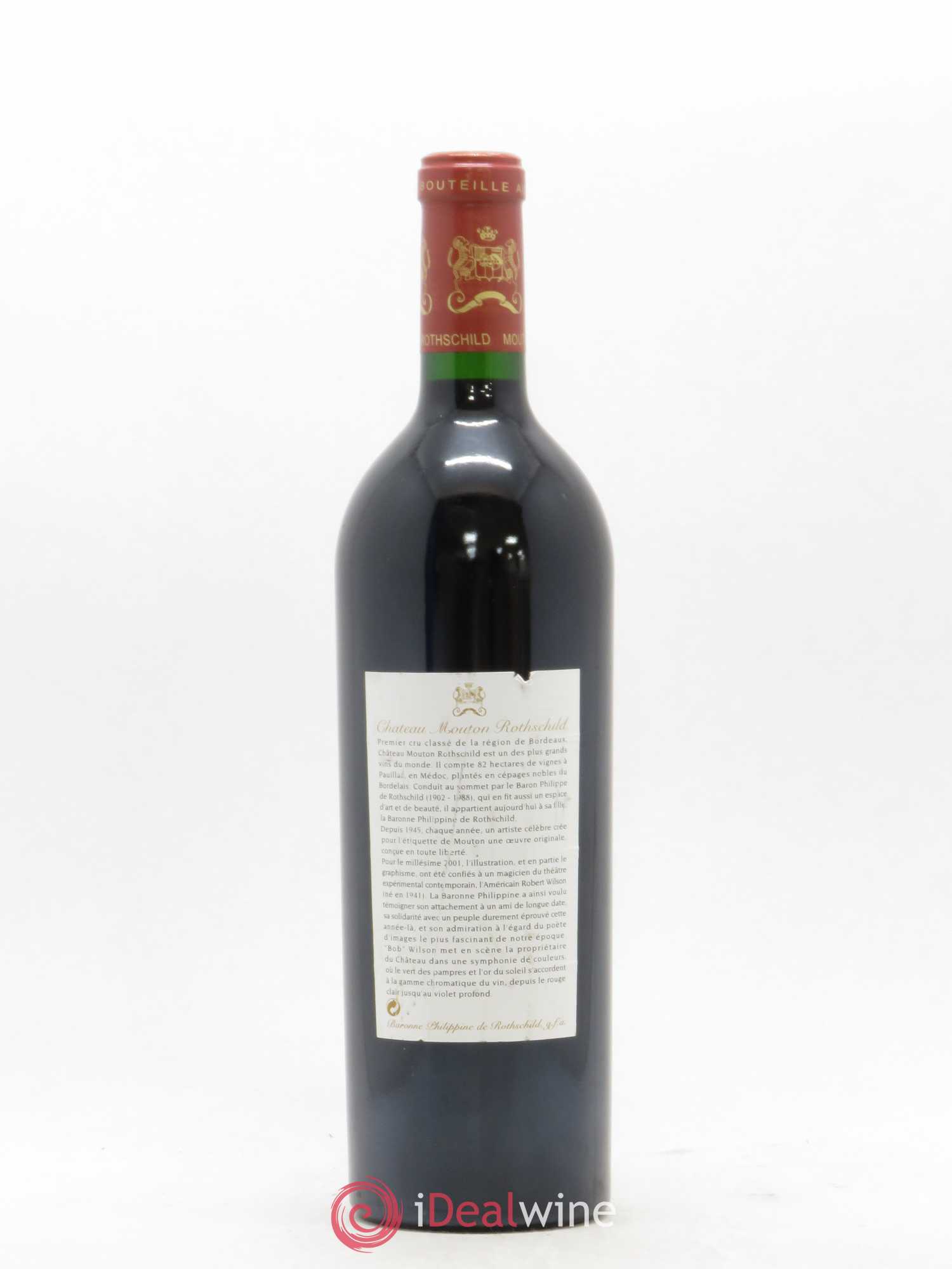 Château Mouton Rothschild 1er Grand Cru Classé 2001 - Lot de 1 bouteille - 1