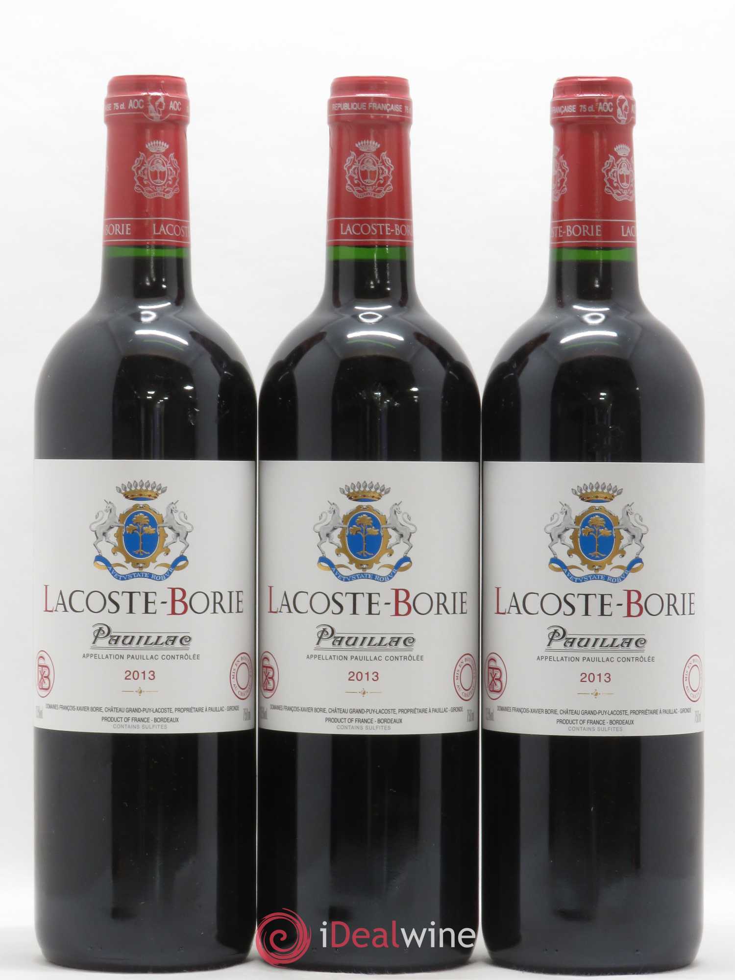 Lacoste Borie 2013 - Lot de 3 bouteilles - 0