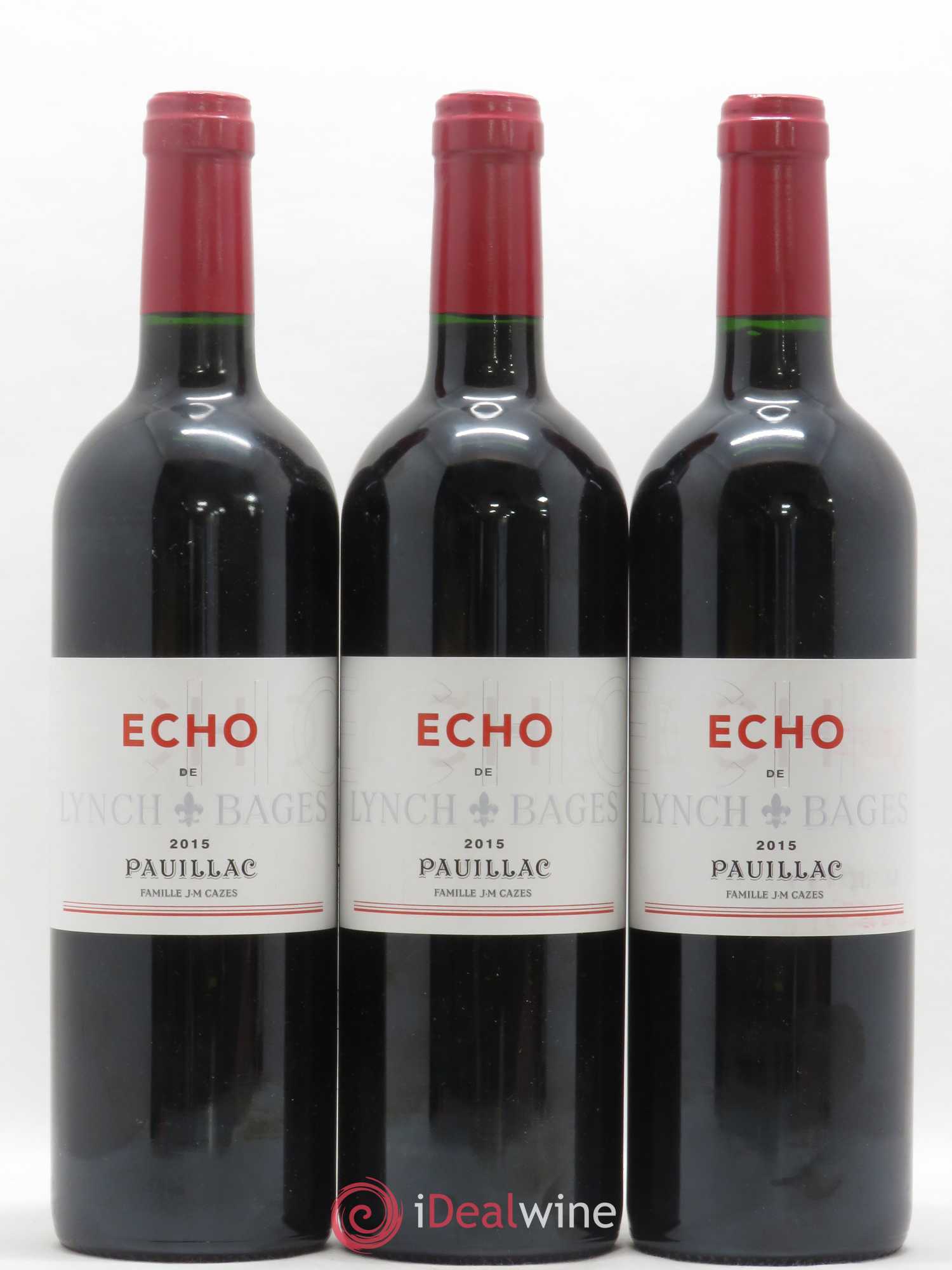Echo de Lynch Bages Second Vin 2015 - Lot de 3 bouteilles - 0