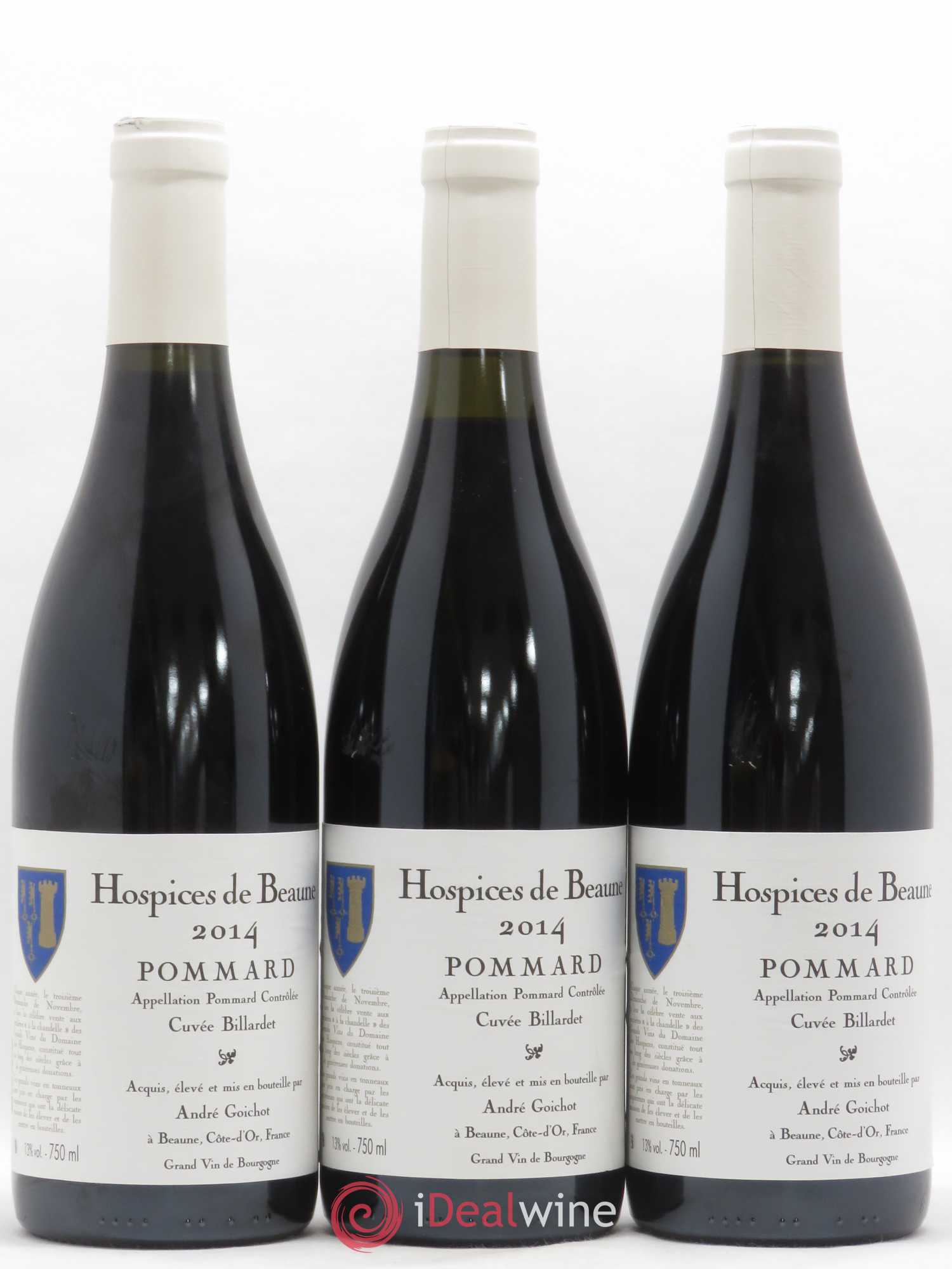 Pommard Cuvée Billardet André Goichot Hospices de Beaune 2014 - Posten von 3 Flaschen - 0