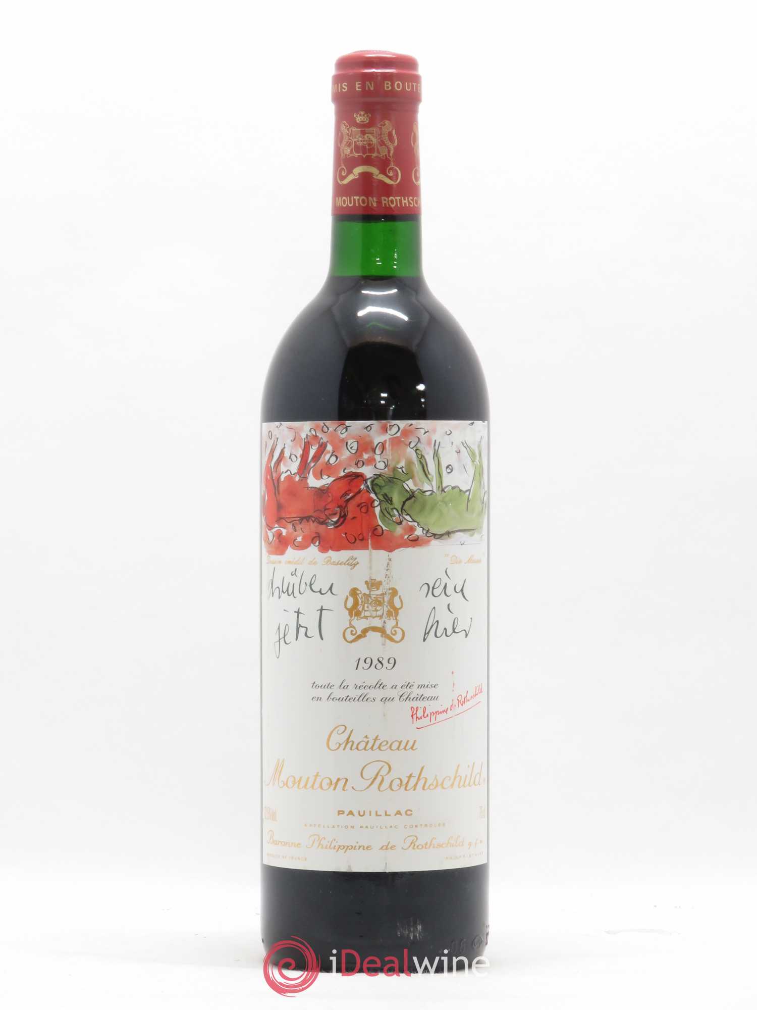 Château Mouton Rothschild 1er Grand Cru Classé 1989 - Lot de 1 bouteille - 0