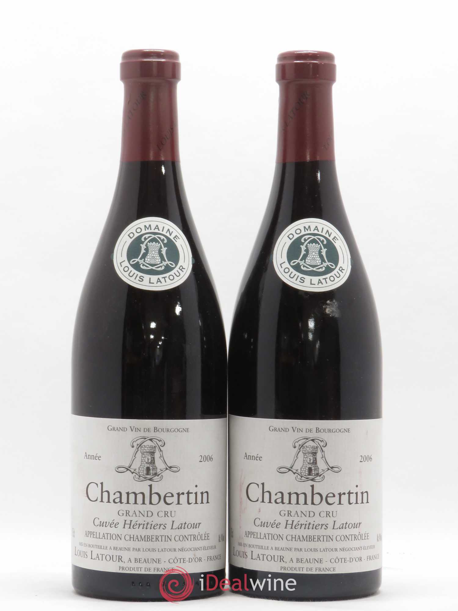 Chambertin Grand Cru Cuvée Héritiers Latour Louis Latour 2006 - Lot de 2 bouteilles - 0
