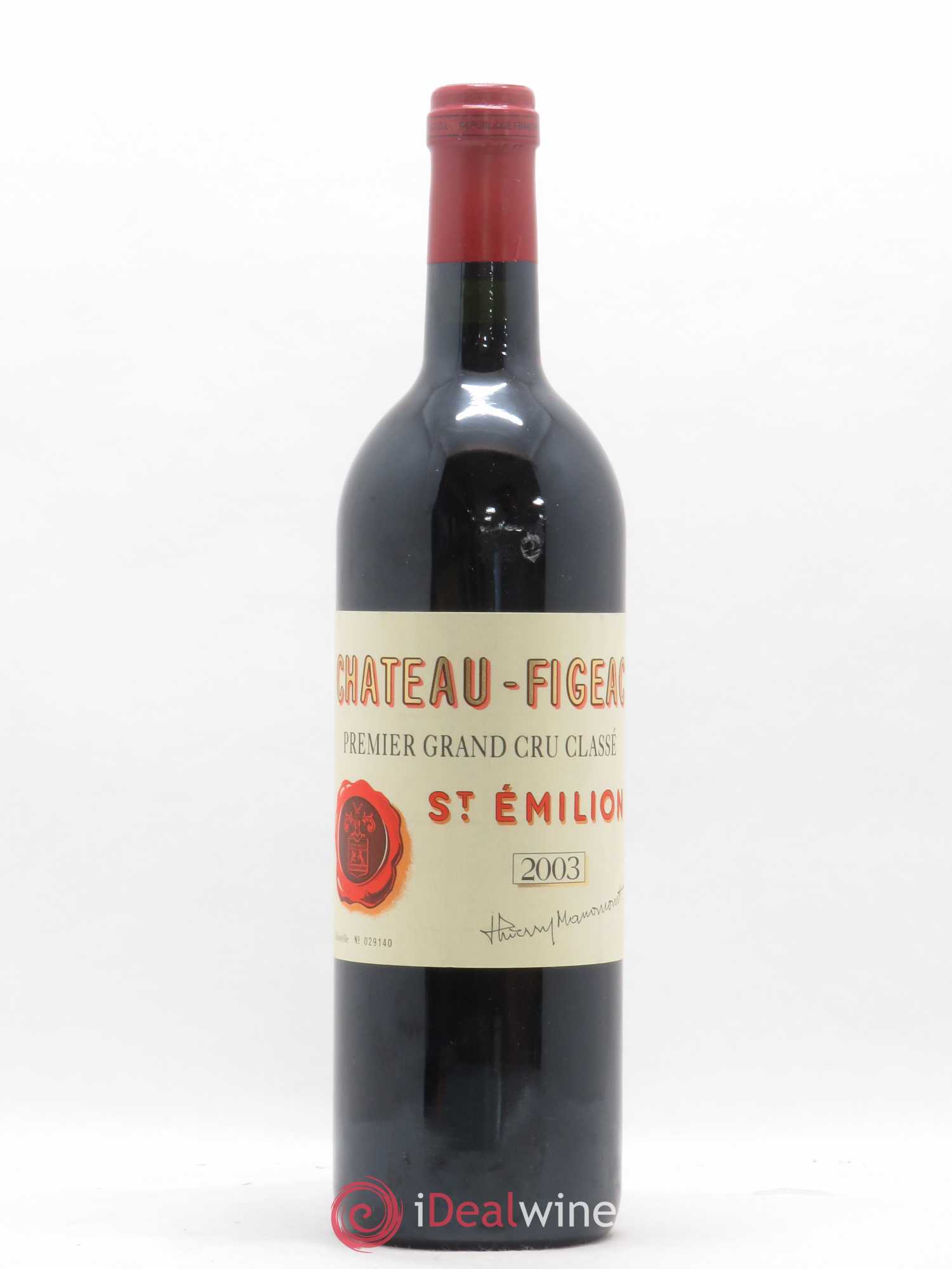 Château Figeac 1er Grand Cru Classé A 2003 - Lot de 1 bouteille - 0