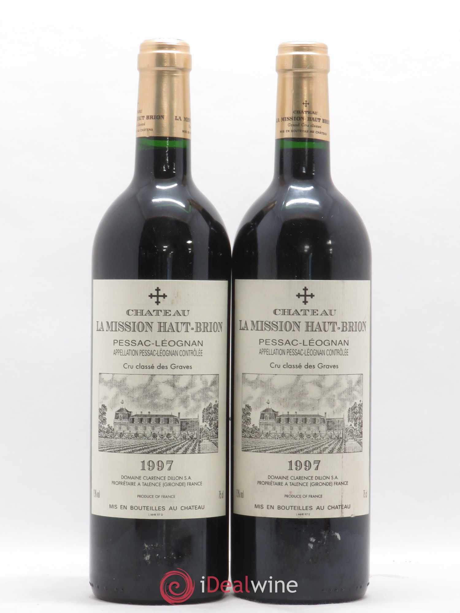 Château la Mission Haut-Brion Cru Classé de Graves 1997 - Lot de 2 bouteilles - 0