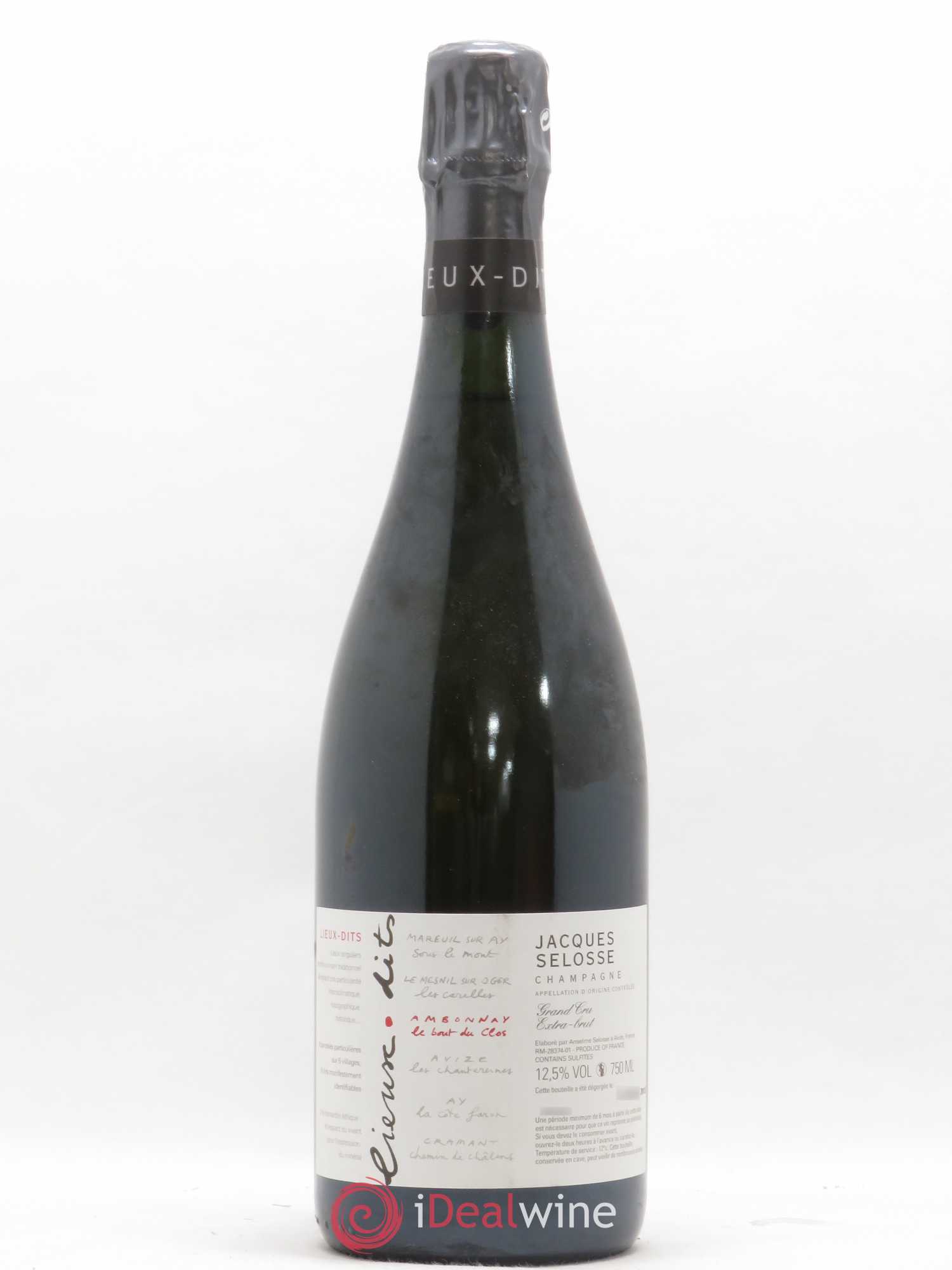 Ambonnay Le Bout du Clos Grand Cru Extra-Brut Jacques Selosse - Lot de 1 bouteille - 0