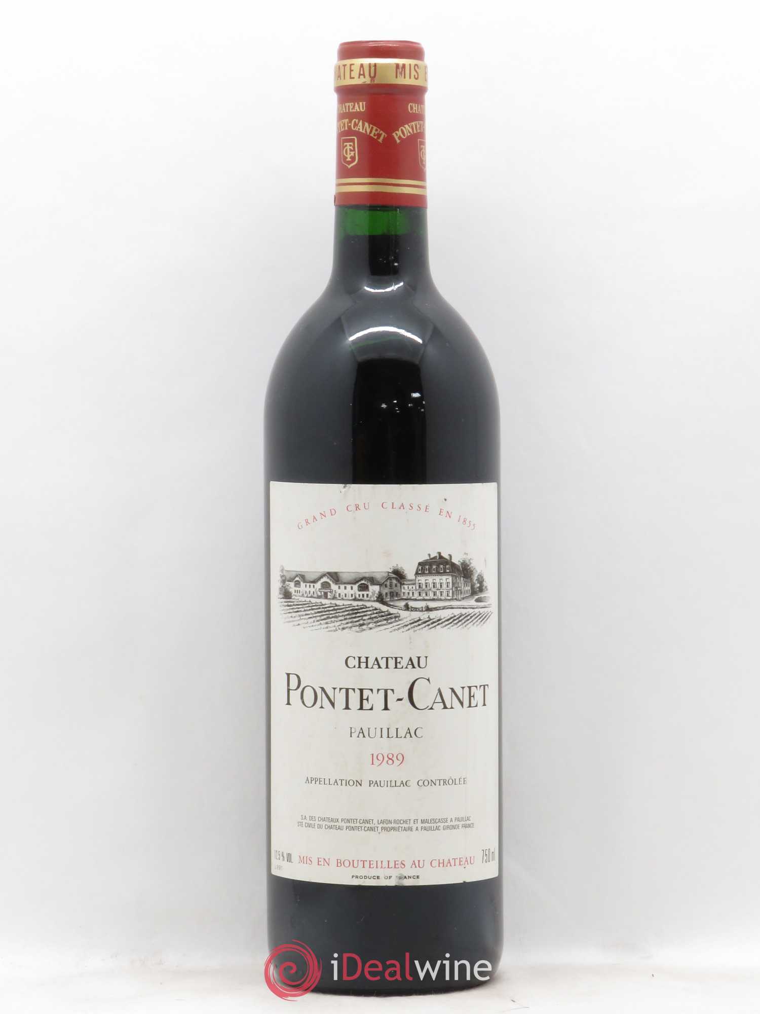 Château Pontet Canet 5ème Grand Cru Classé 1989 - Lot de 1 bouteille - 0