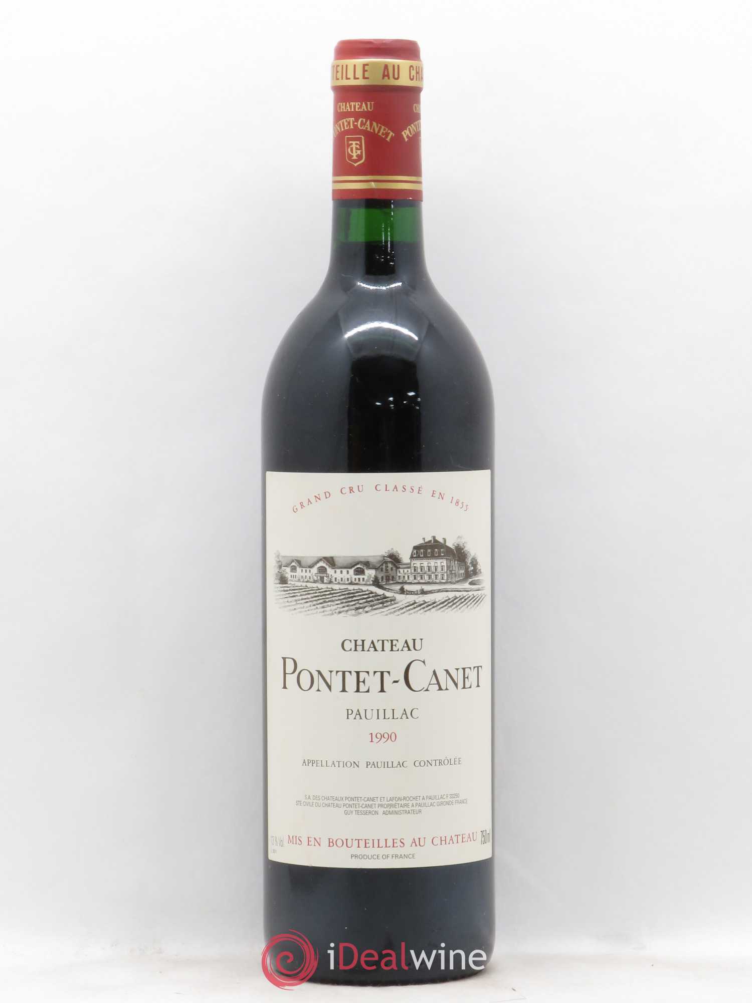 Château Pontet Canet 5ème Grand Cru Classé 1990 - Lot de 1 bouteille - 0