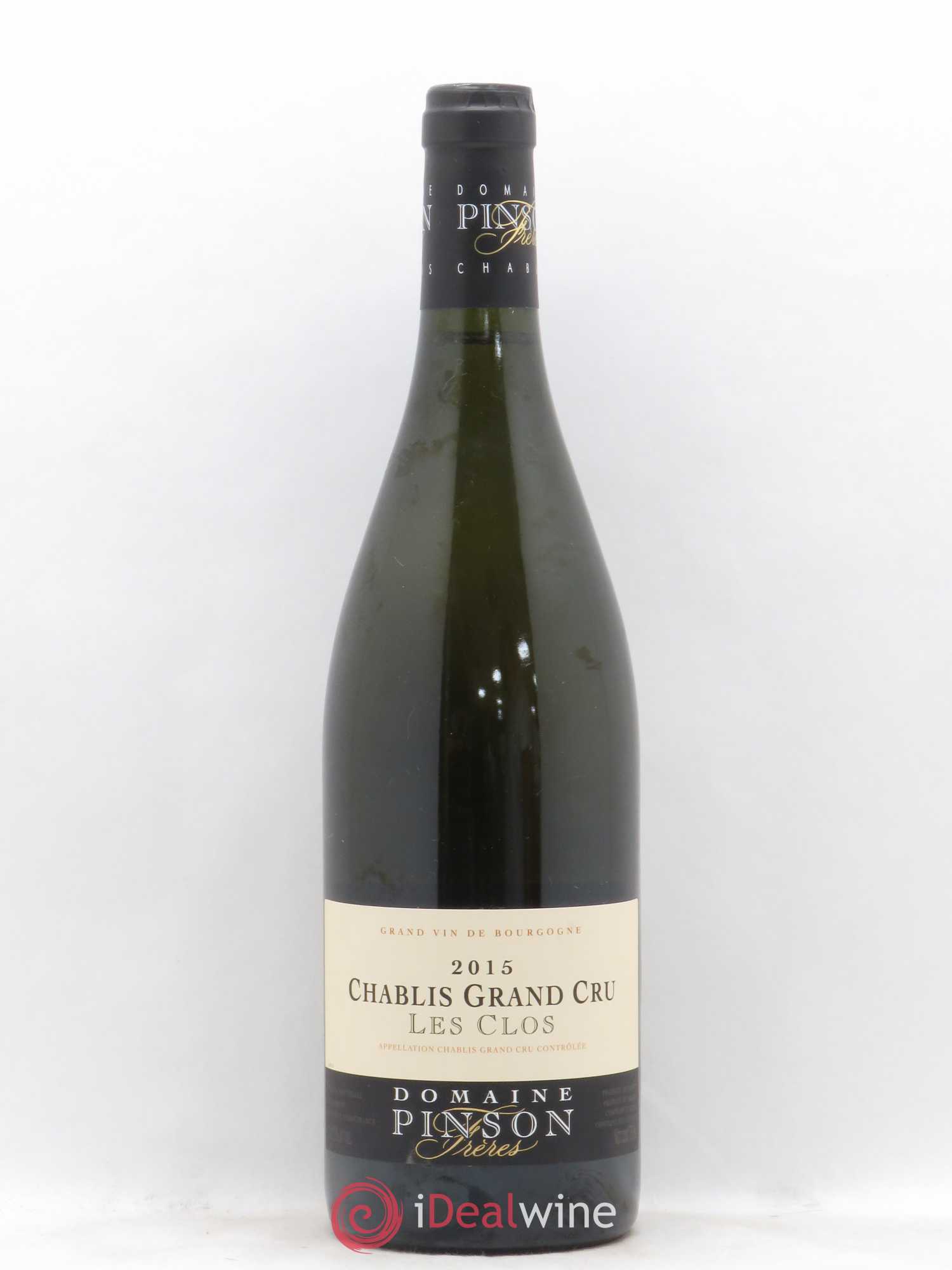 Chablis Grand Cru Les Clos Pinson Frères (Domaine) 2015 - Lot de 1 bouteille - 0