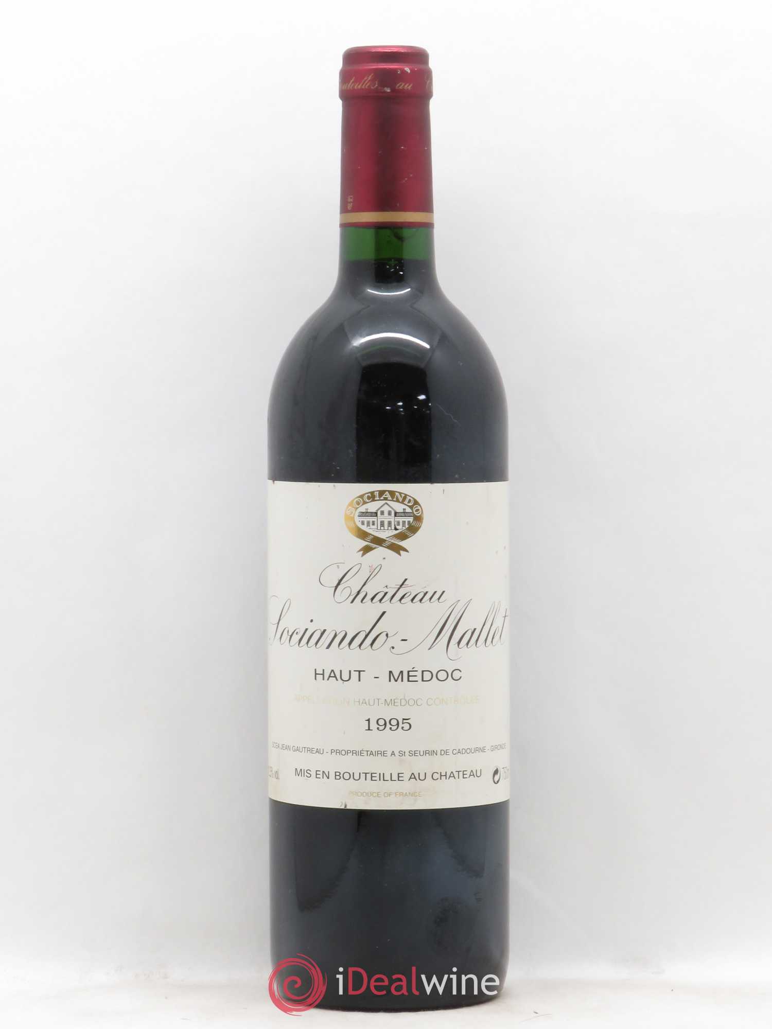 Château Sociando Mallet 1995 - Lot de 1 bouteille - 0