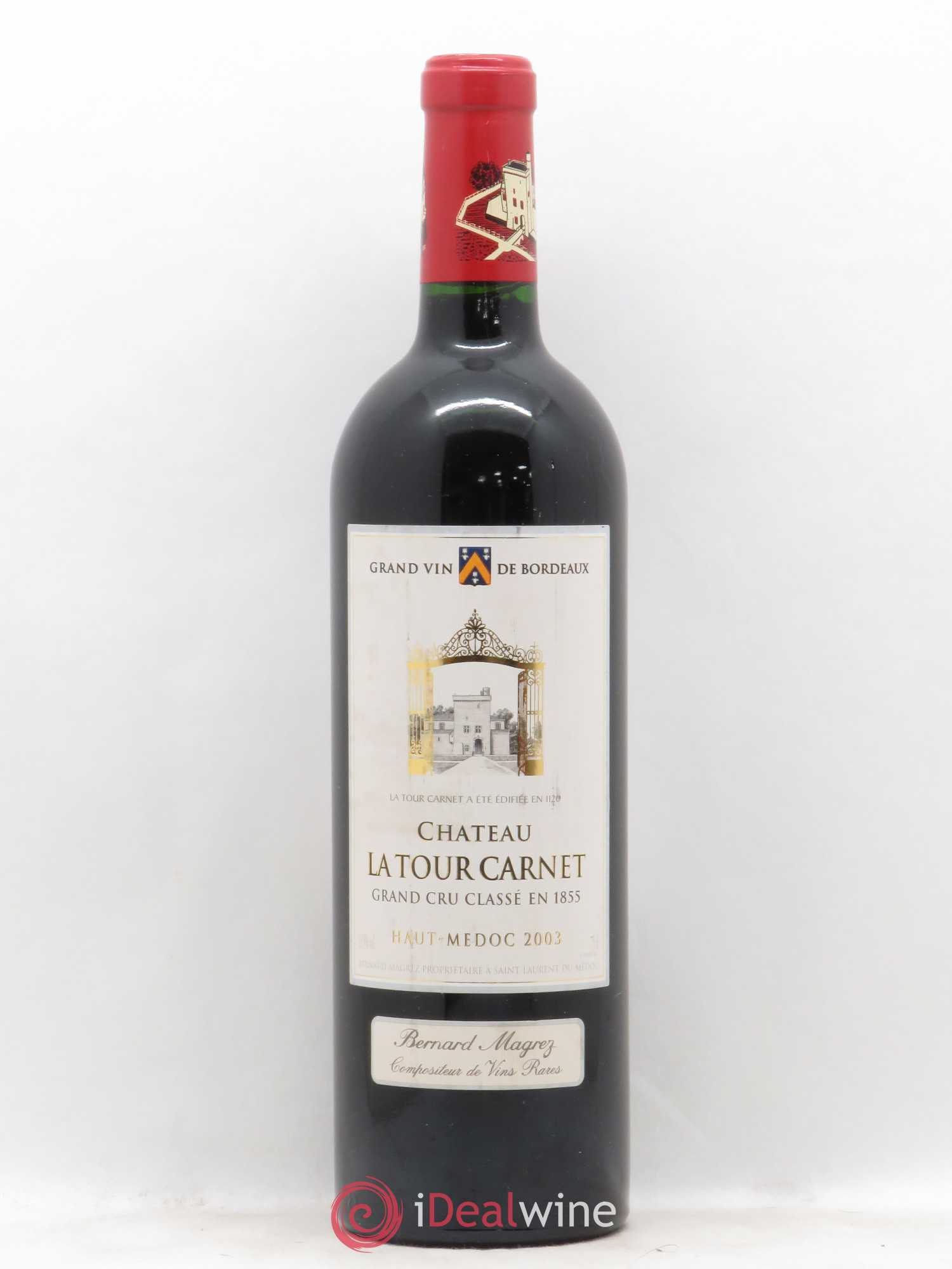 Château la Tour Carnet 4ème Grand Cru Classé 2003 - Lot de 1 bouteille - 0