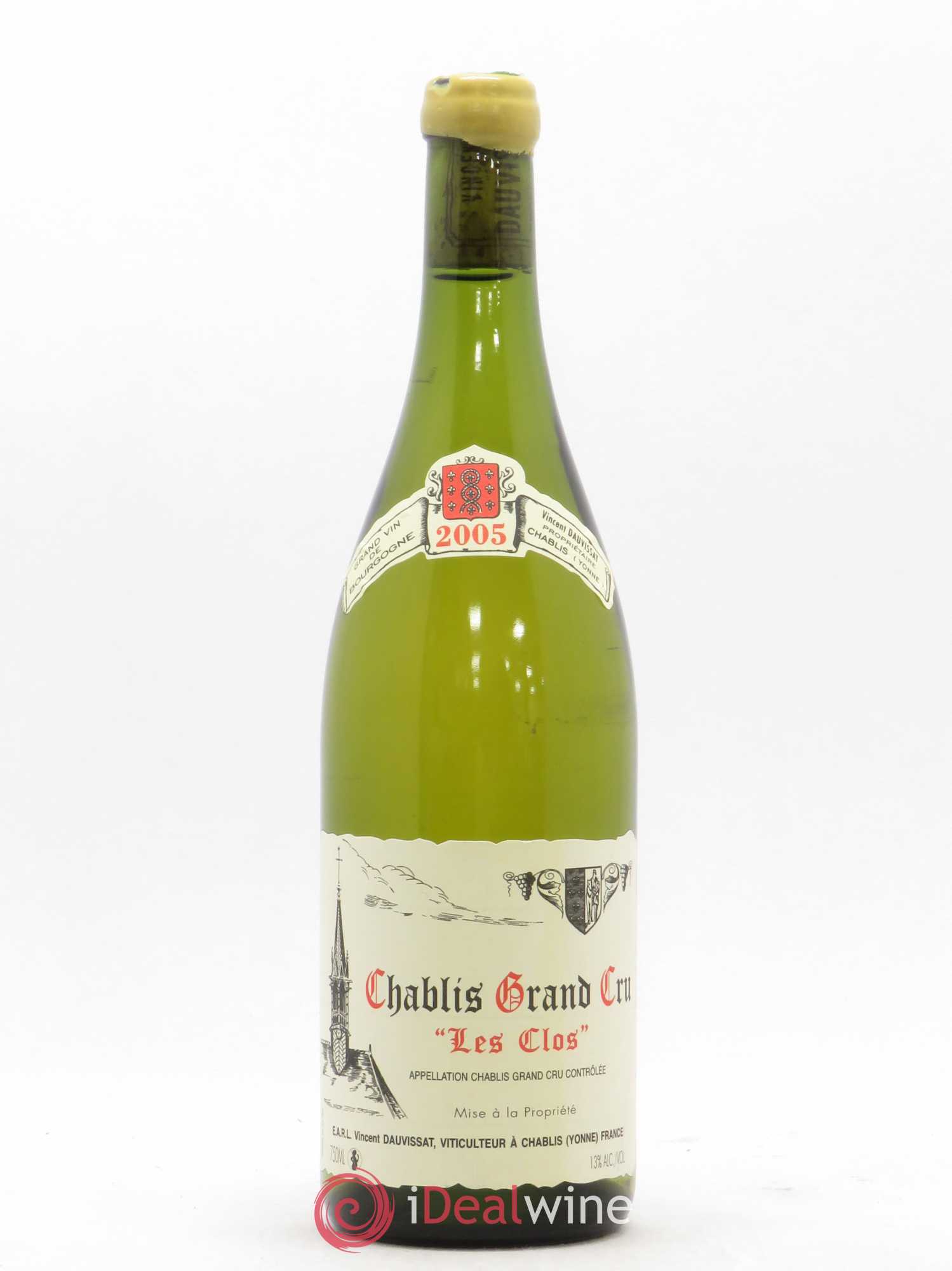 Chablis Grand Cru Les Clos Vincent Dauvissat (Domaine) 2005 - Lot de 1 bouteille - 0