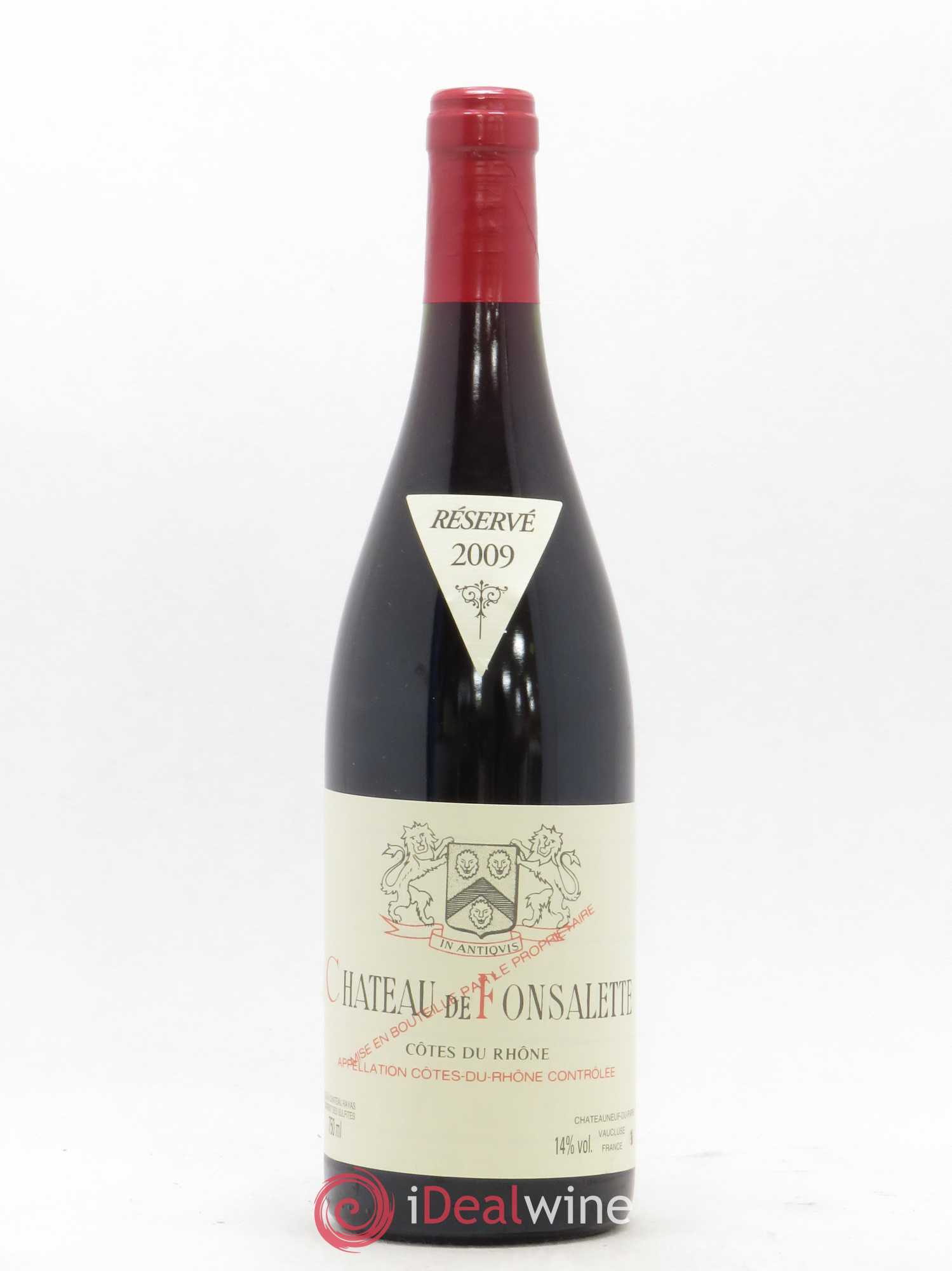 Côtes-du-Rhône Château de Fonsalette Emmanuel Reynaud 2009 - Lot de 1 bouteille - 0