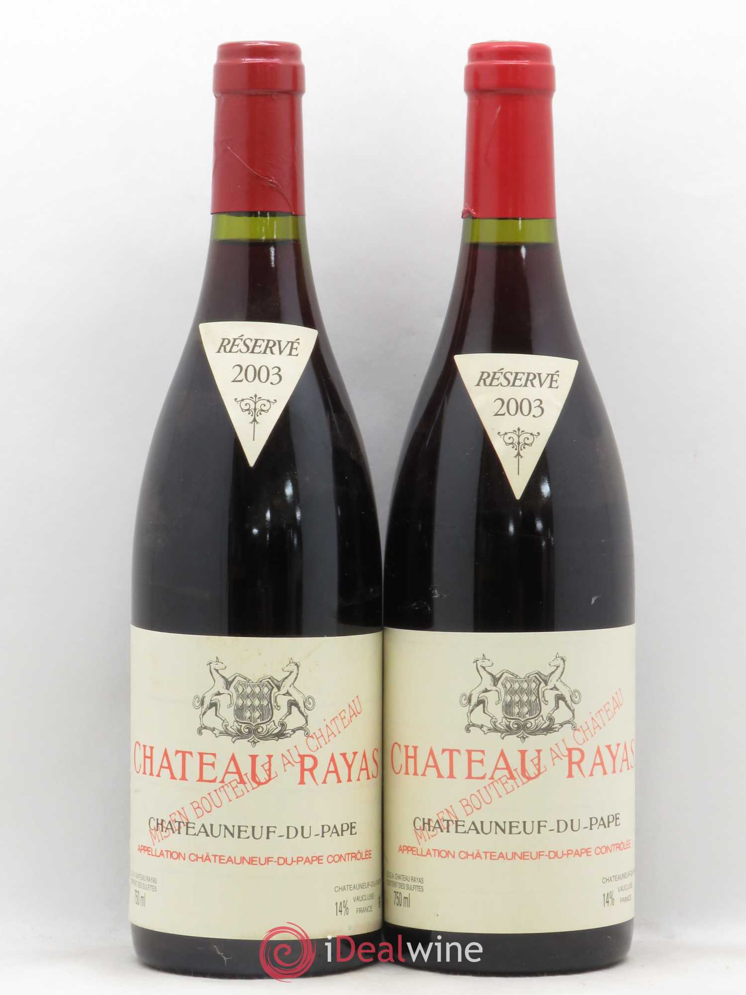 Châteauneuf-du-Pape Château Rayas Emmanuel Reynaud 2003 - Lot de 2 bouteilles - 0